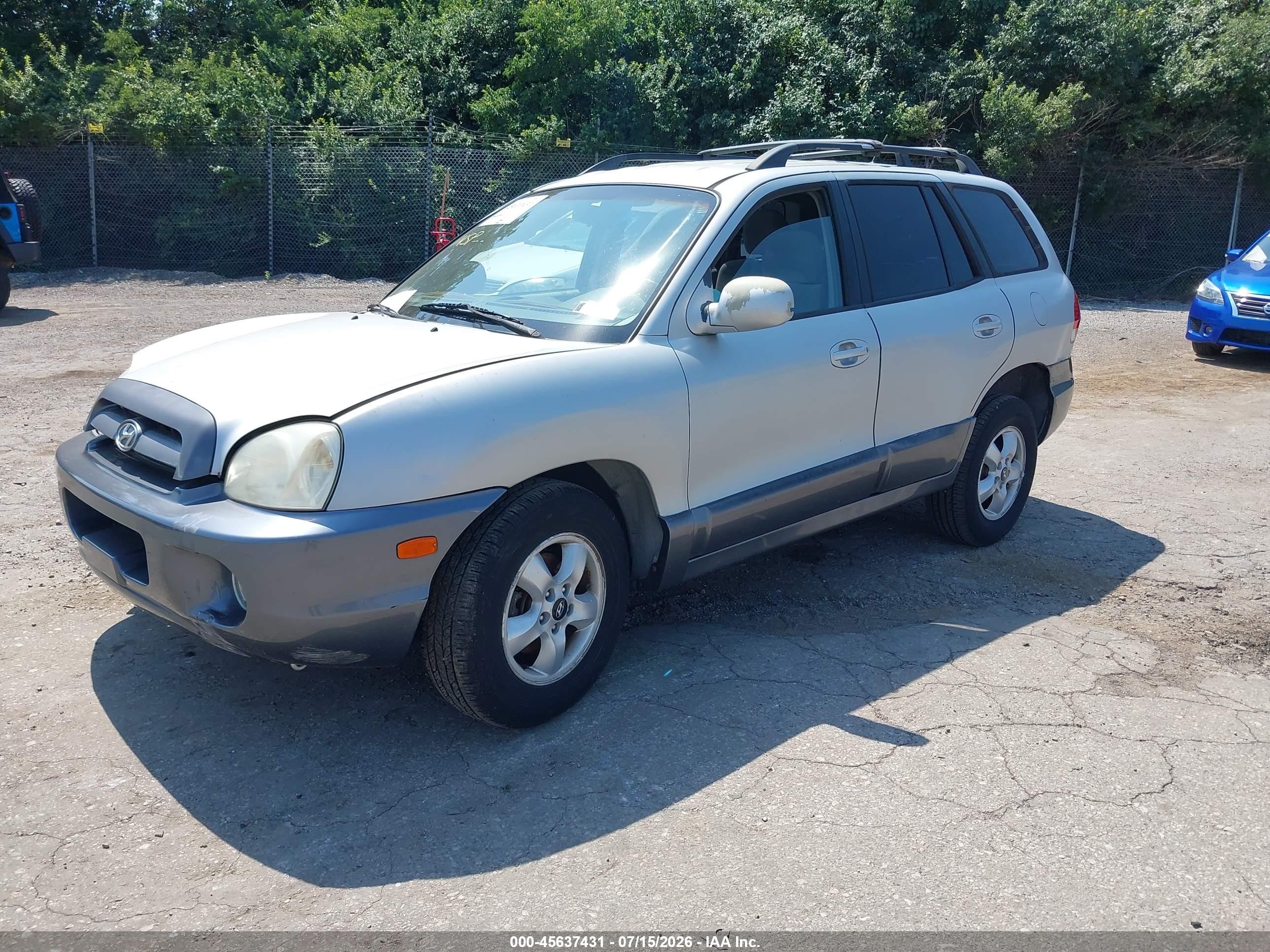 2006 Hyundai Santa Fe Gls Silver vin: KM8SC73D86U108192