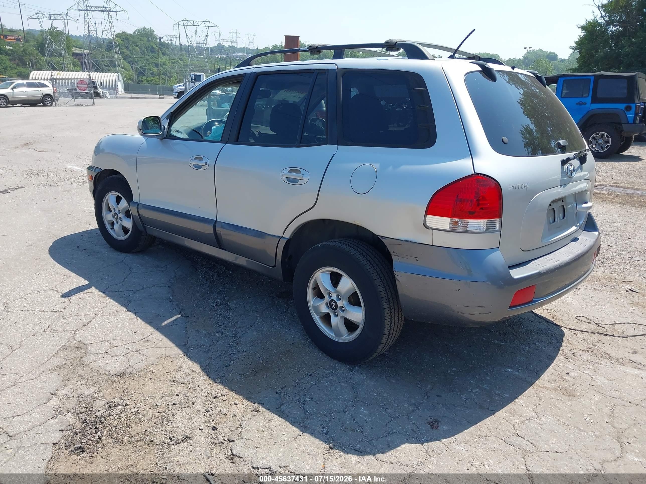 2006 Hyundai Santa Fe Gls Silver vin: KM8SC73D86U108192