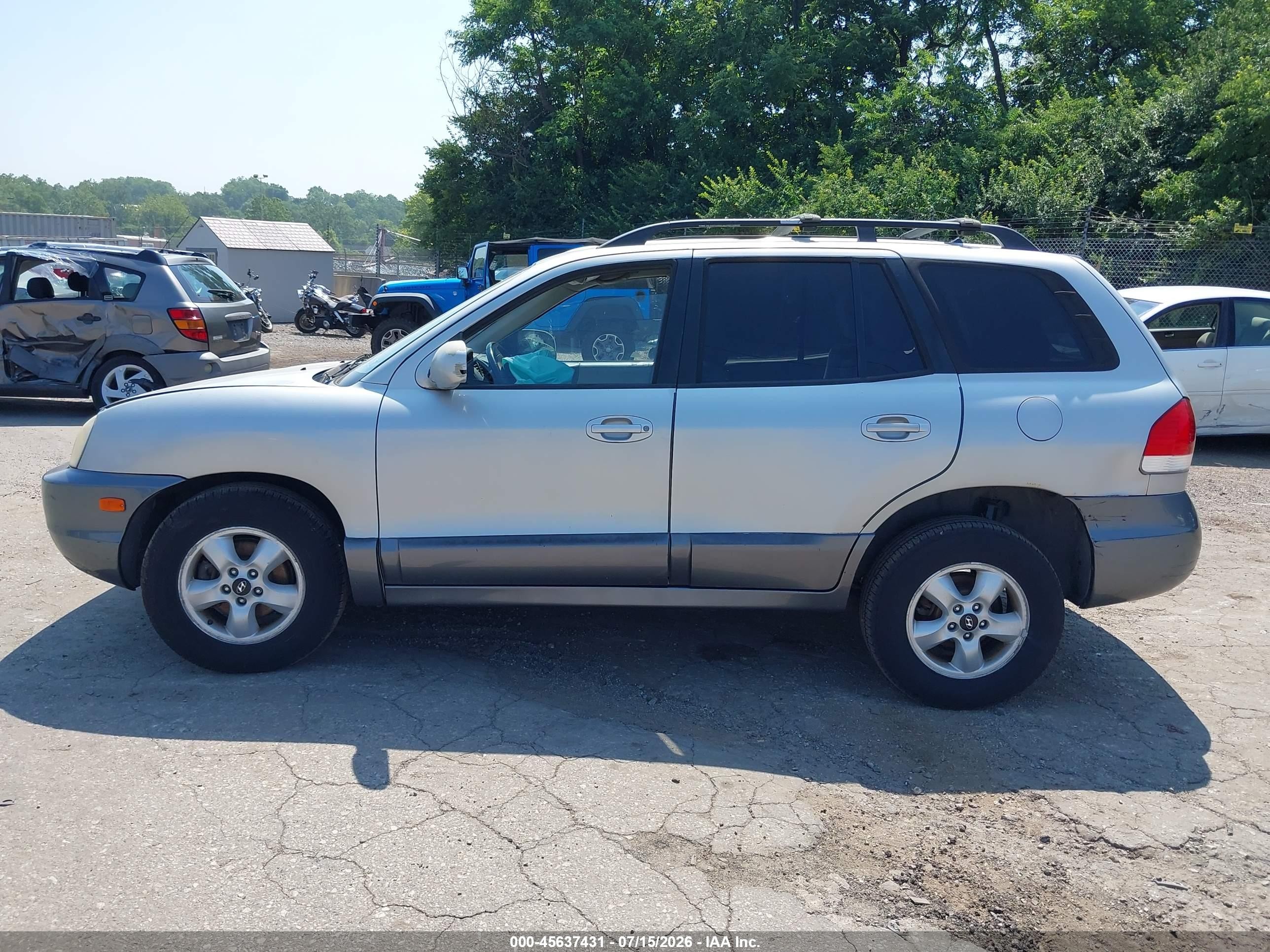 2006 Hyundai Santa Fe Gls Silver vin: KM8SC73D86U108192