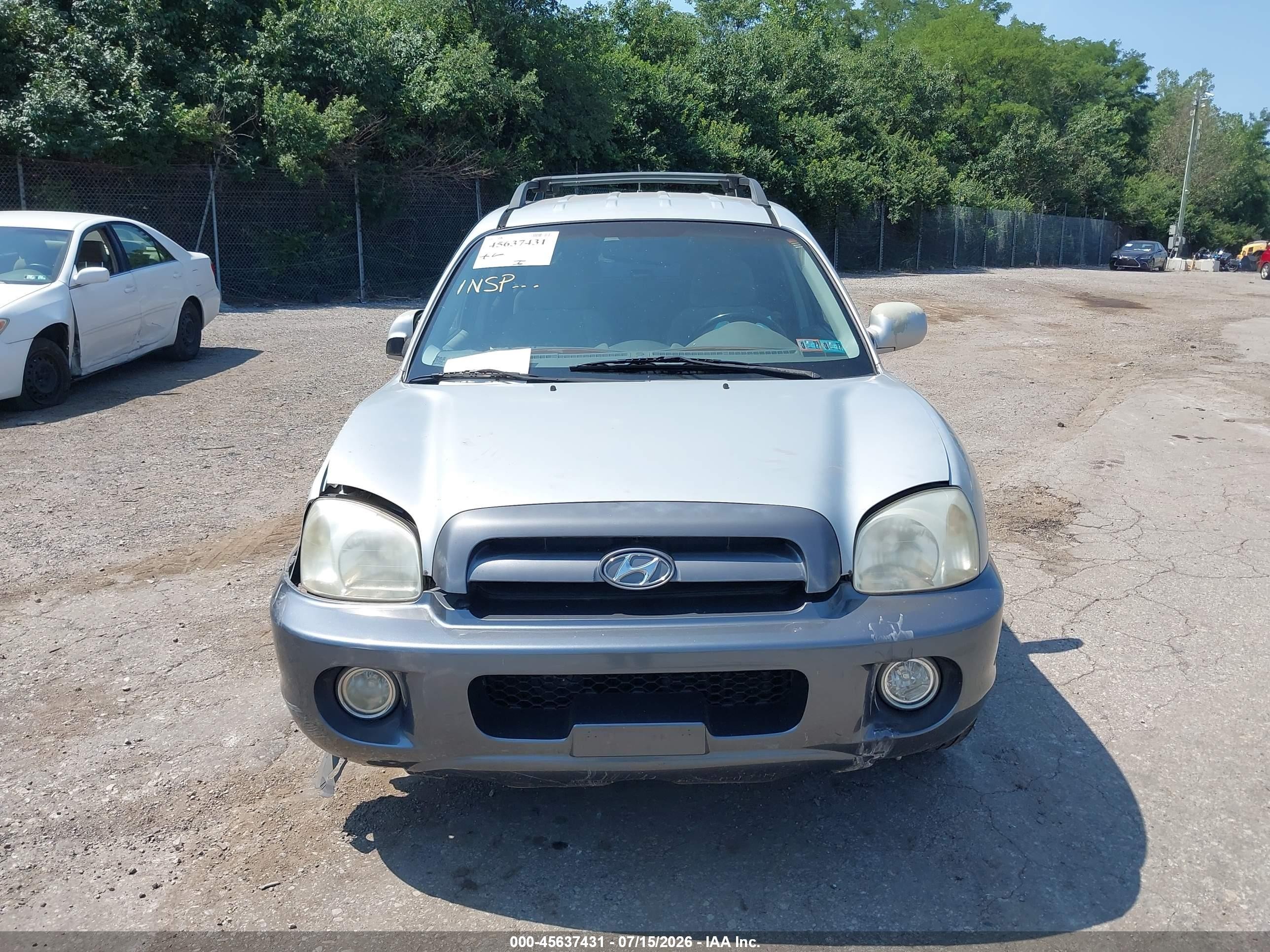 2006 Hyundai Santa Fe Gls Silver vin: KM8SC73D86U108192