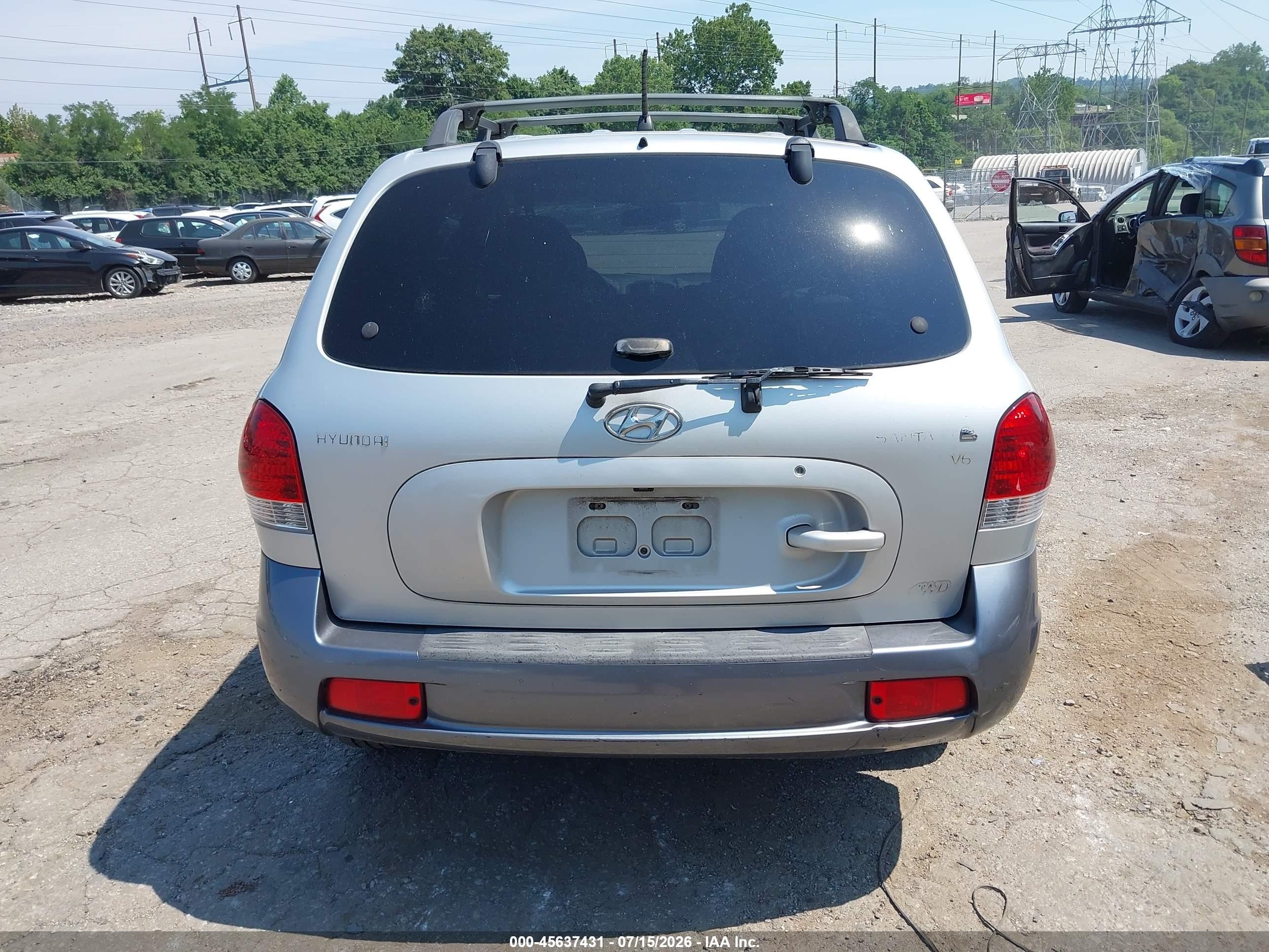 2006 Hyundai Santa Fe Gls Silver vin: KM8SC73D86U108192