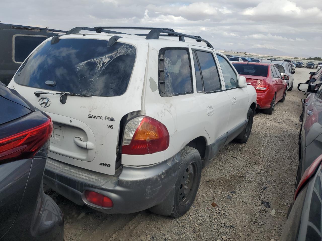 2002 Hyundai Santa Fe Gls White vin: KM8SC73D92U175975