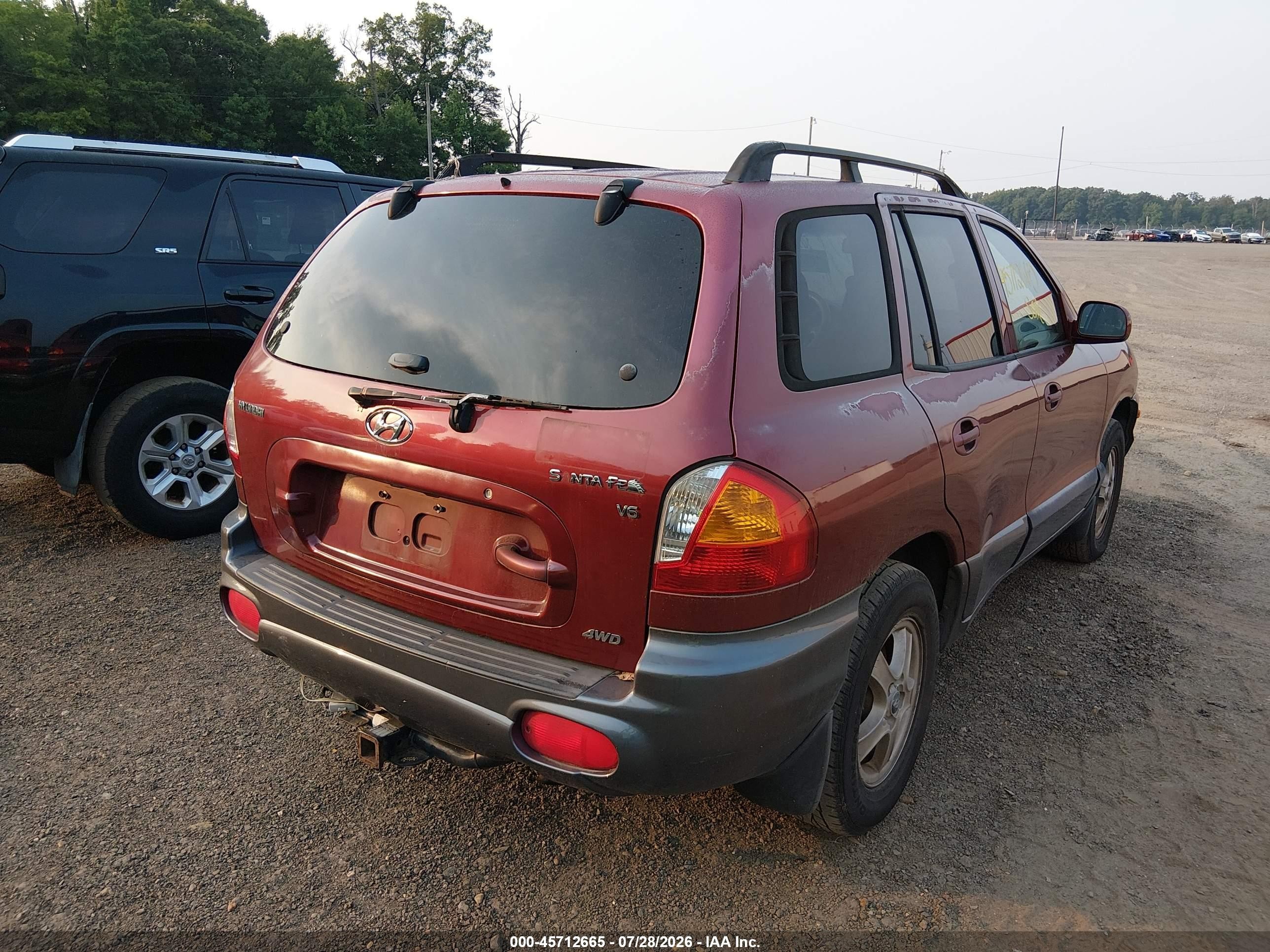 2003 Hyundai Santa Fe Gls/lx Red vin: KM8SC73D93U343325