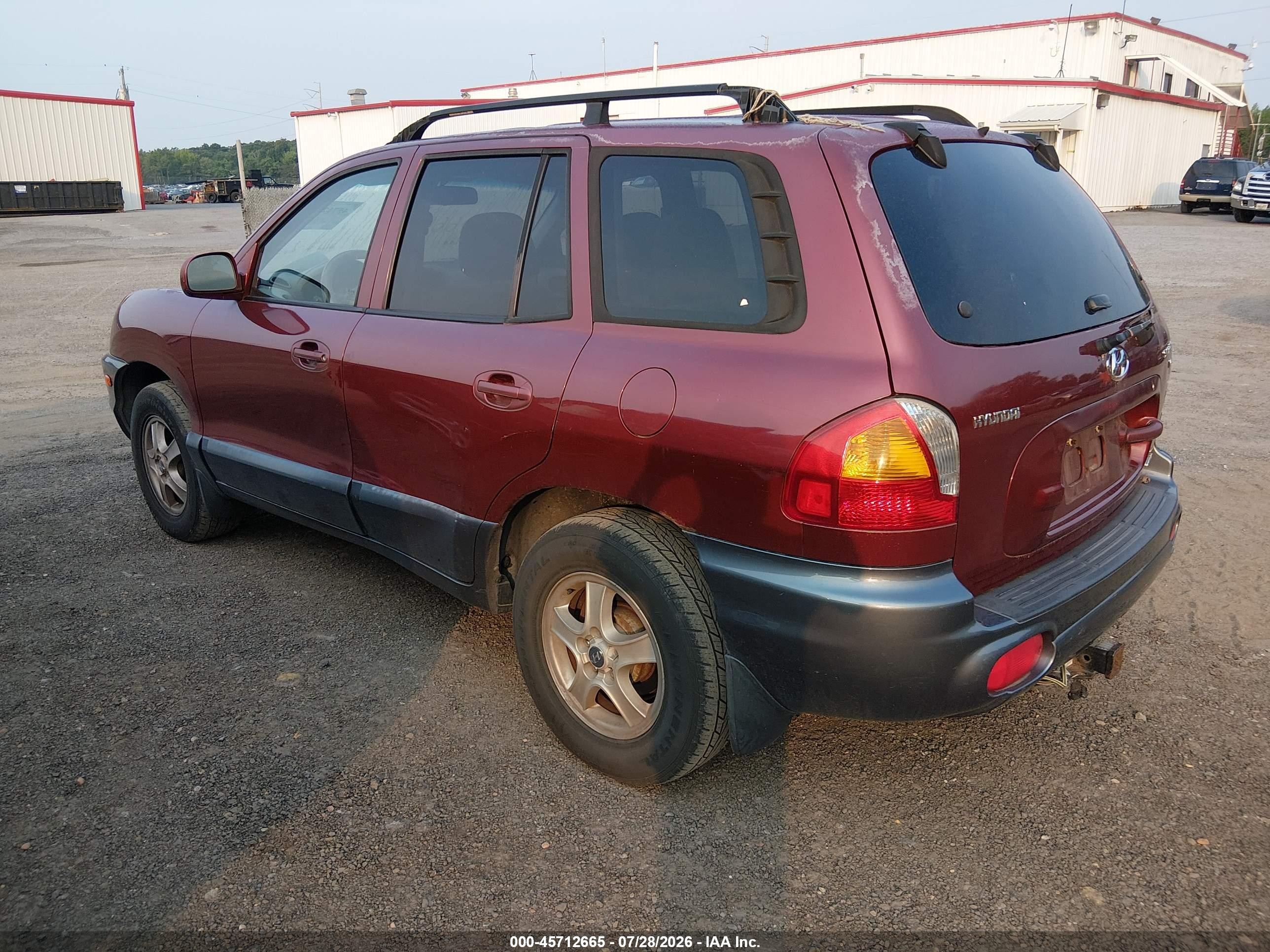 2003 Hyundai Santa Fe Gls/lx Red vin: KM8SC73D93U343325