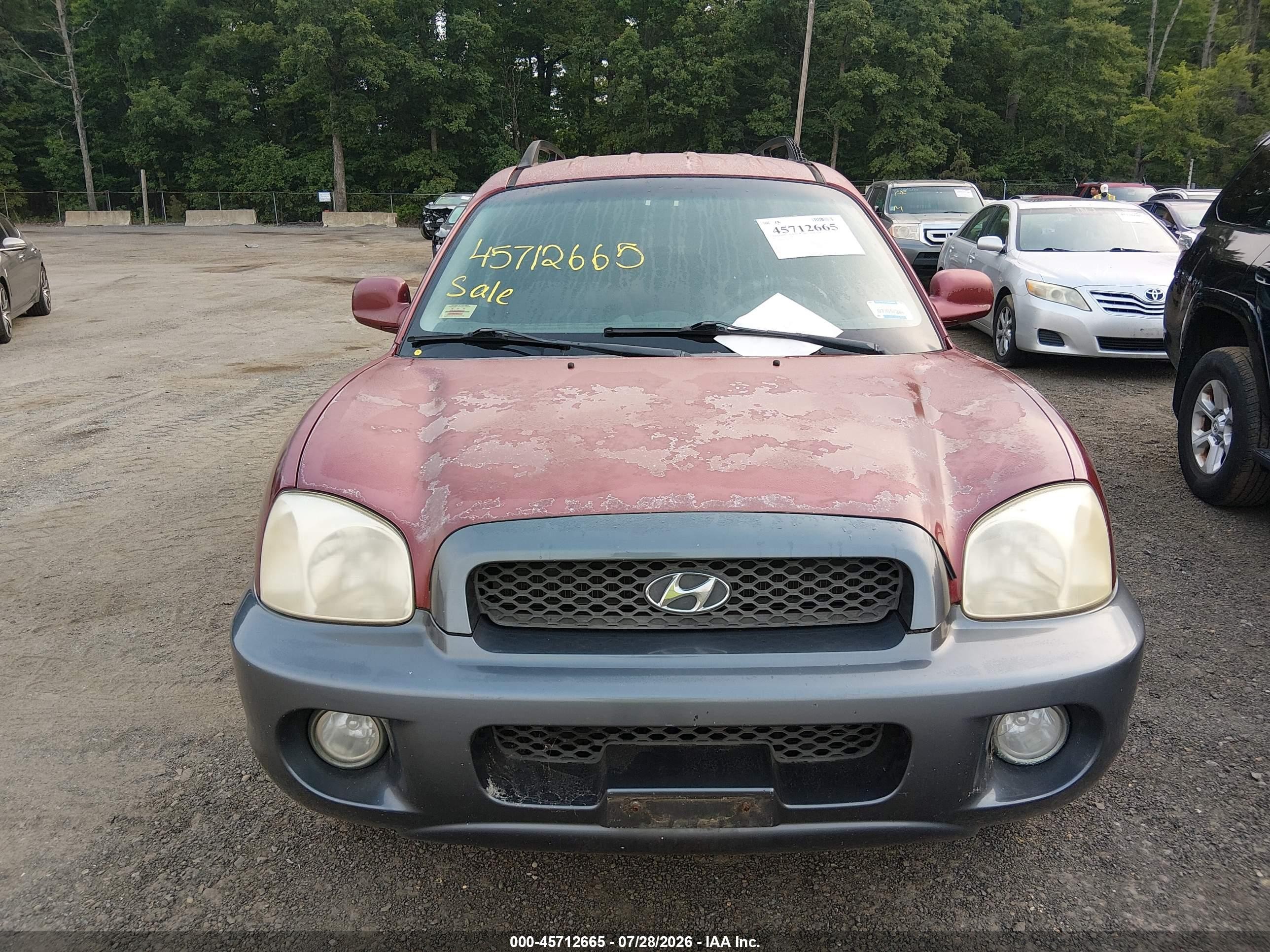 2003 Hyundai Santa Fe Gls/lx Red vin: KM8SC73D93U343325