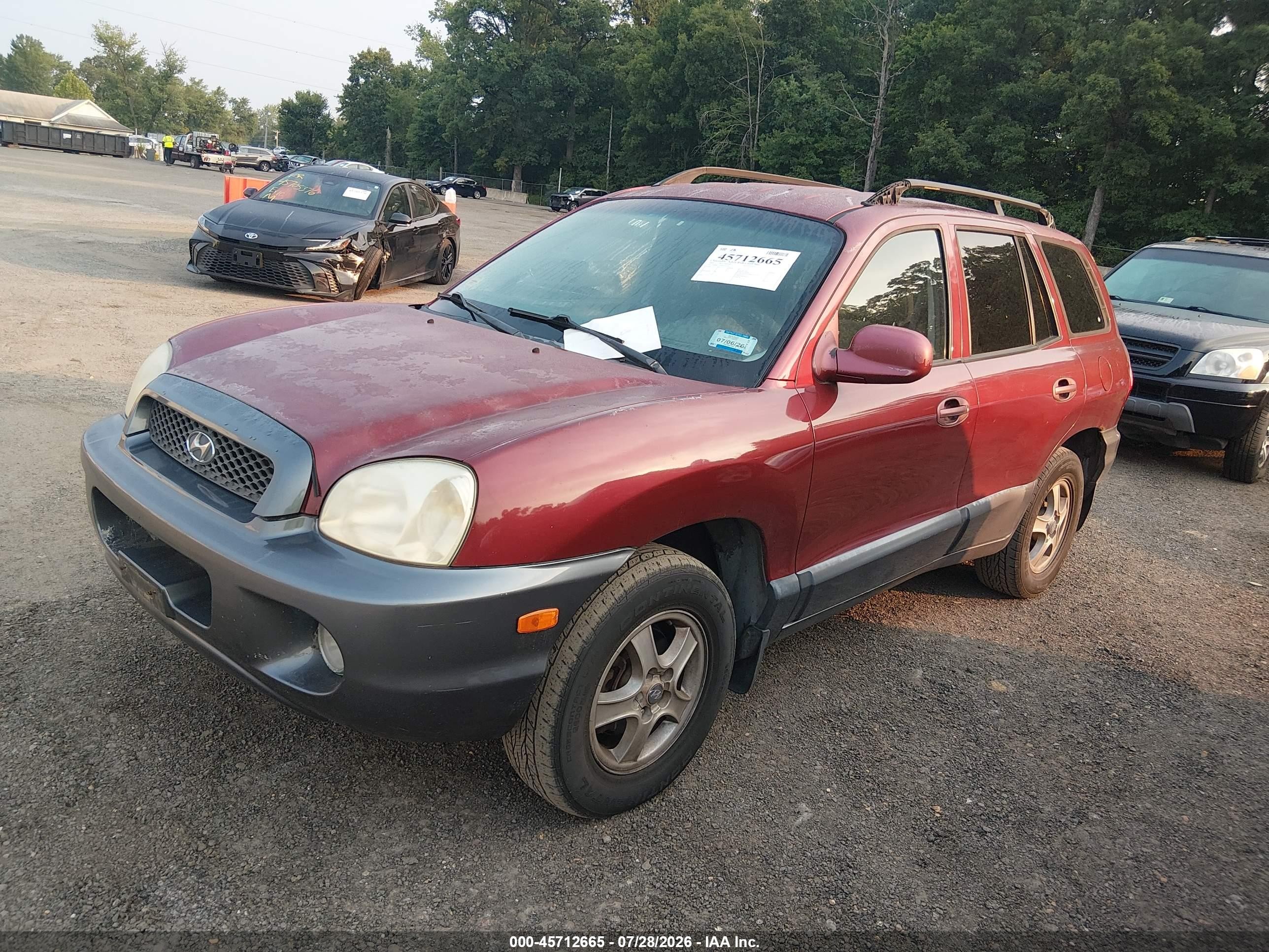 2003 Hyundai Santa Fe Gls/lx Red vin: KM8SC73D93U343325