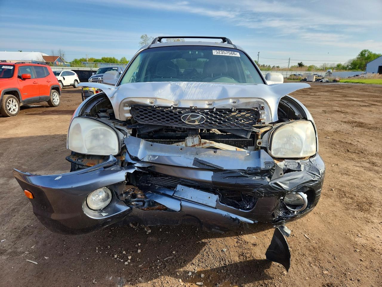 2003 Hyundai Santa Fe Gls Silver vin: KM8SC73D93U403006