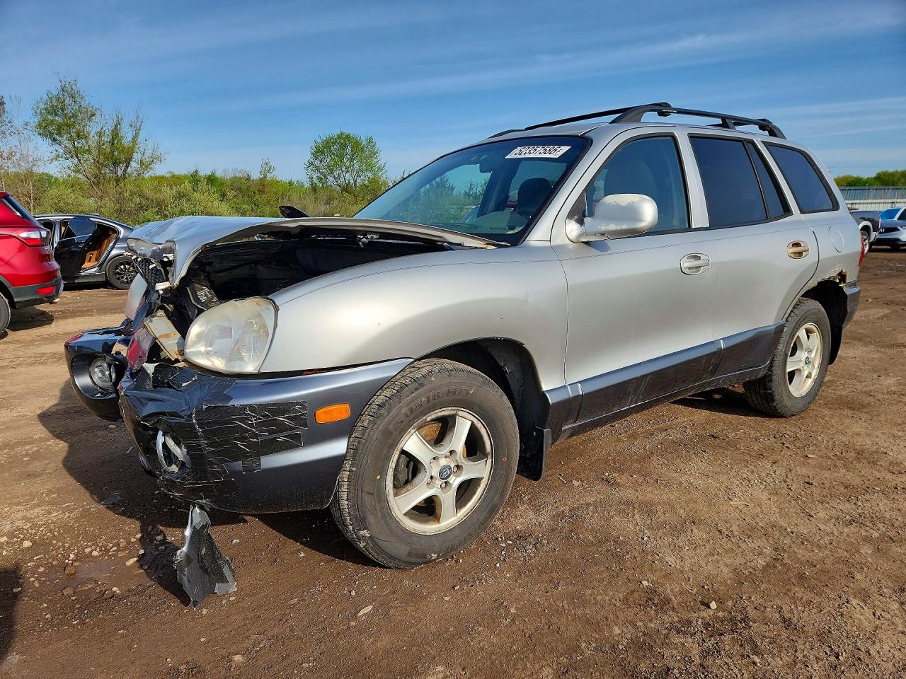 2003 Hyundai Santa Fe Gls Silver vin: KM8SC73D93U403006