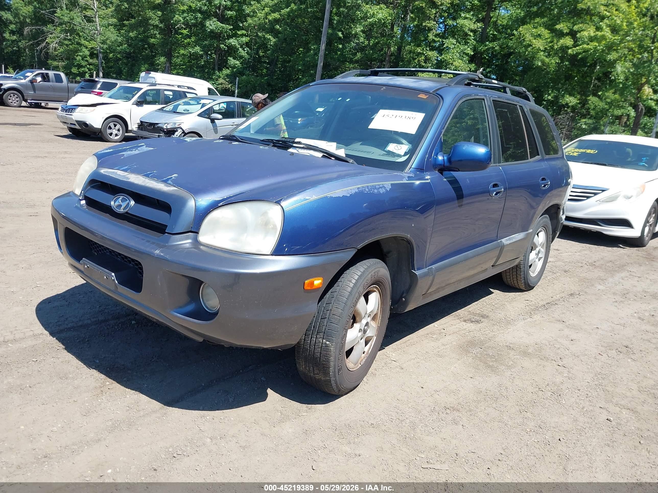 2006 Hyundai Santa Fe Gls Синий vin: KM8SC73D96U103857