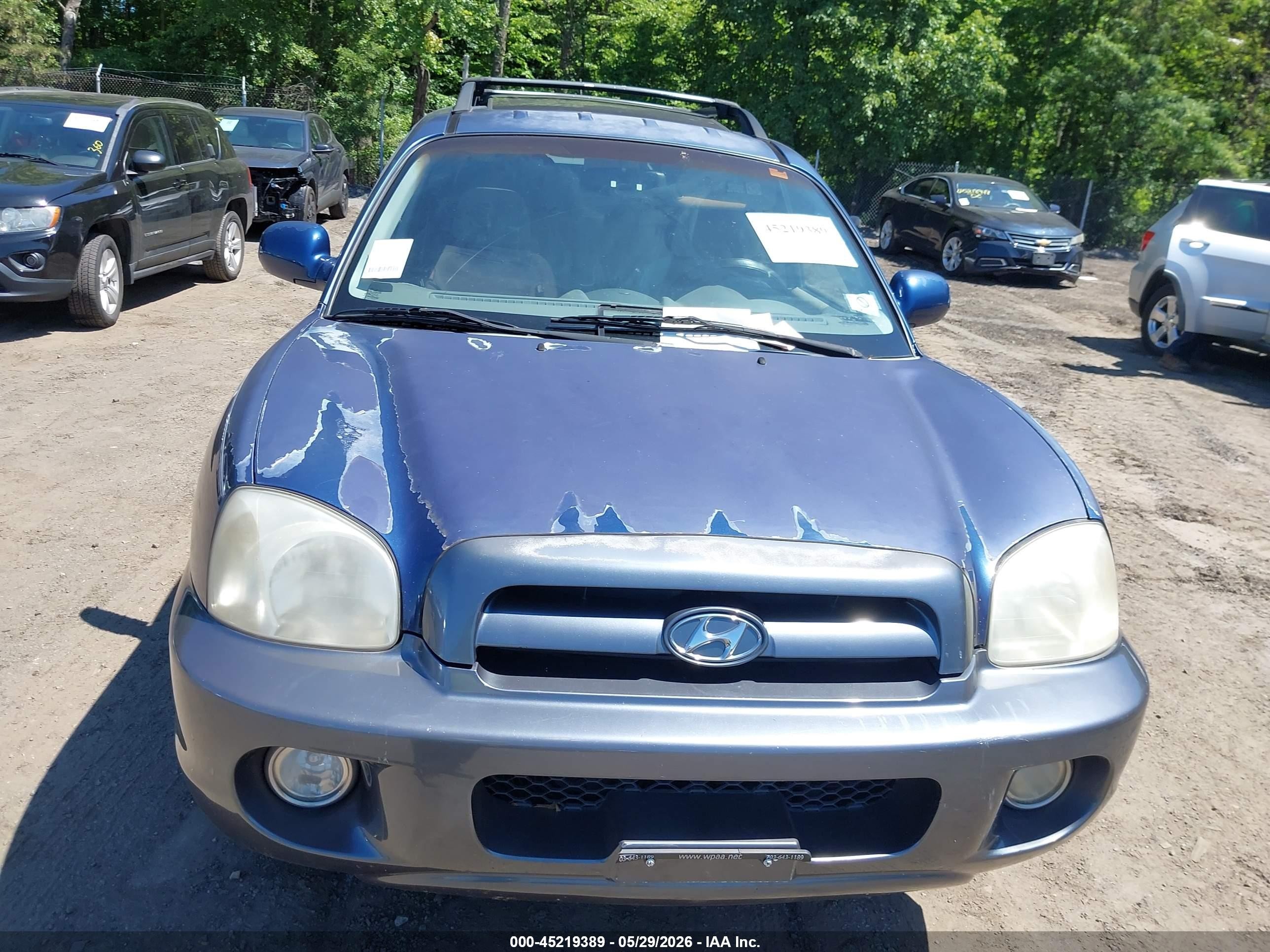 2006 Hyundai Santa Fe Gls Синий vin: KM8SC73D96U103857