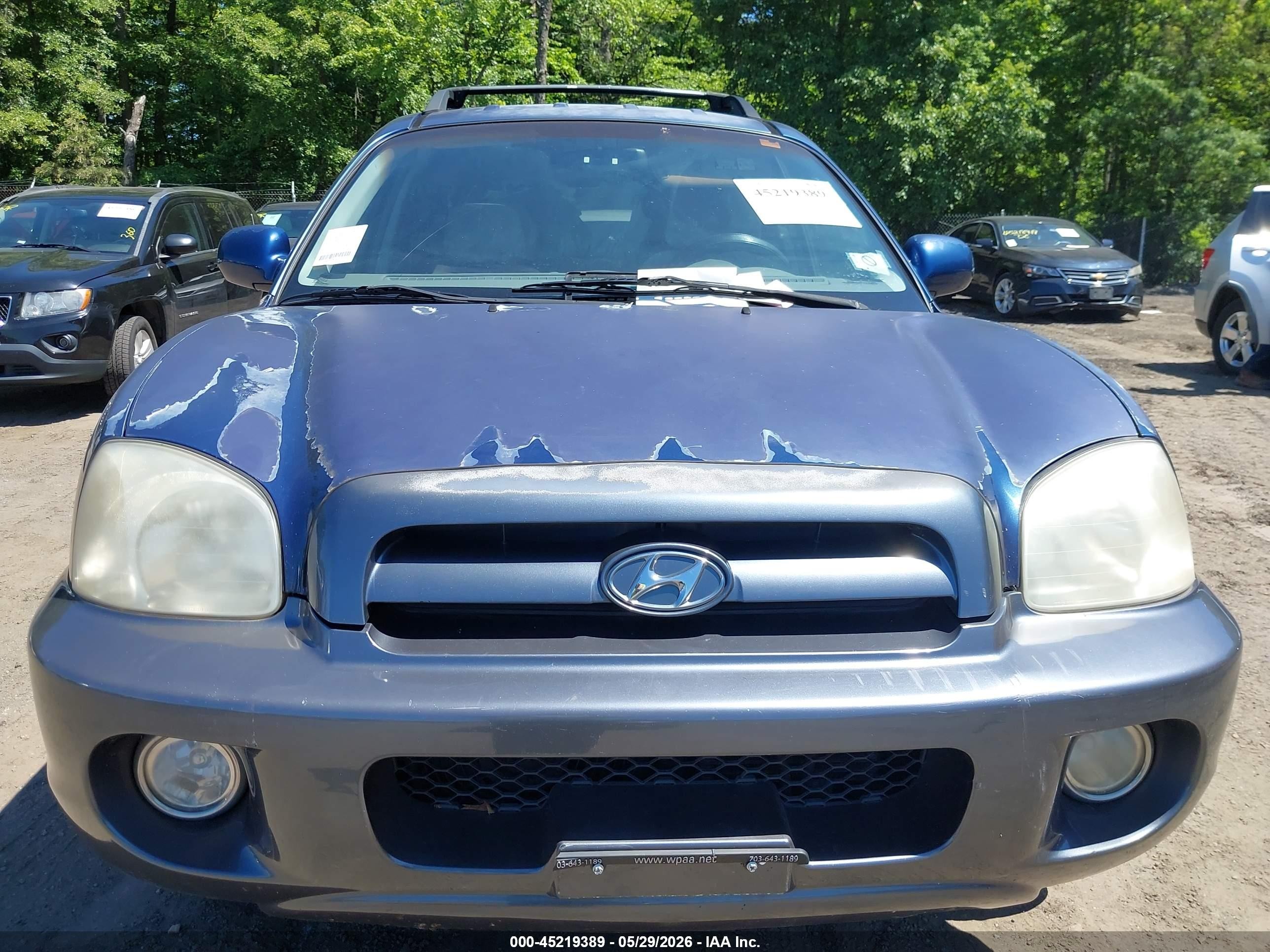 2006 Hyundai Santa Fe Gls Синий vin: KM8SC73D96U103857