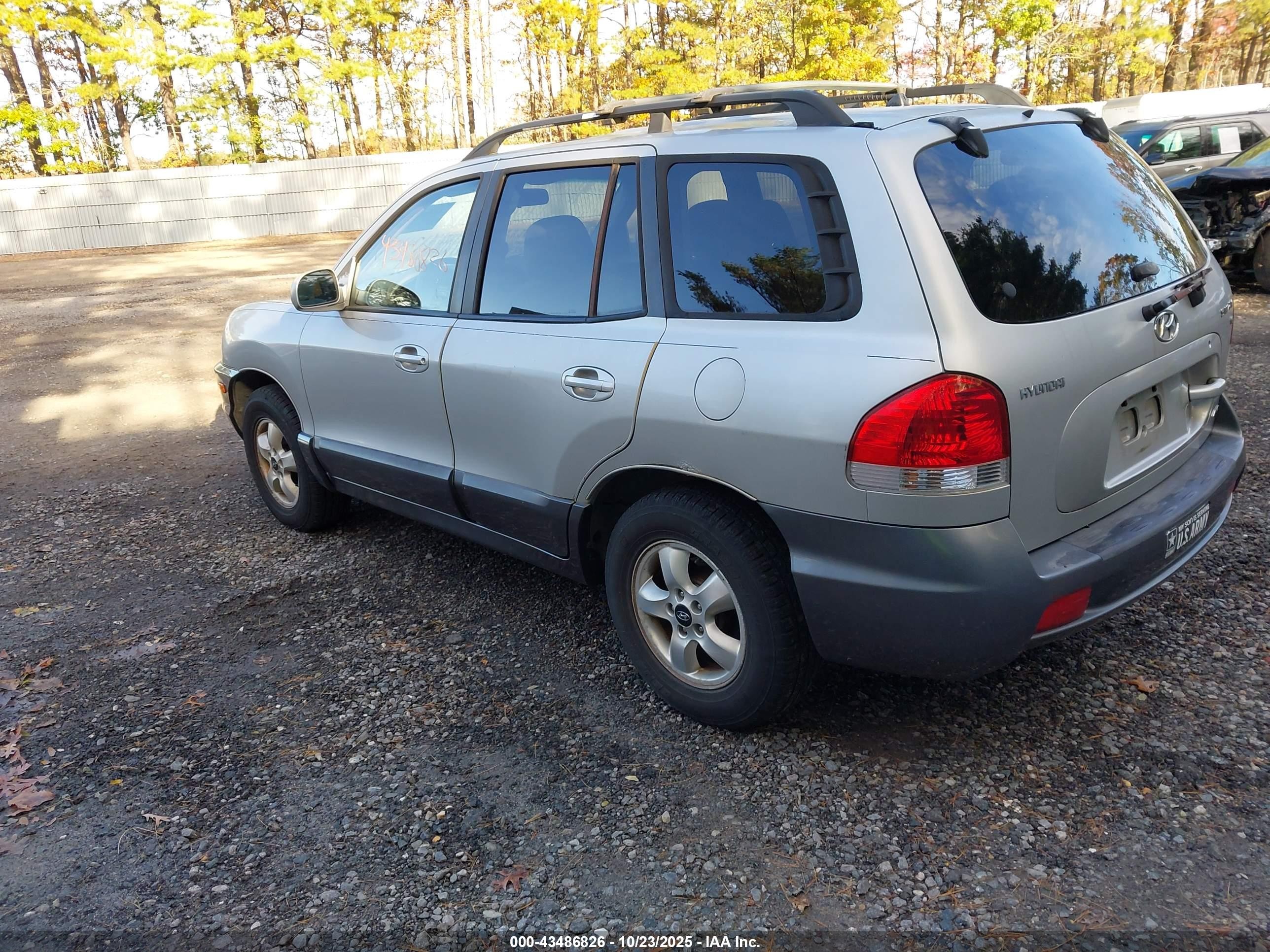 2006 Hyundai Santa Fe Gls Silver vin: KM8SC73D96U105768
