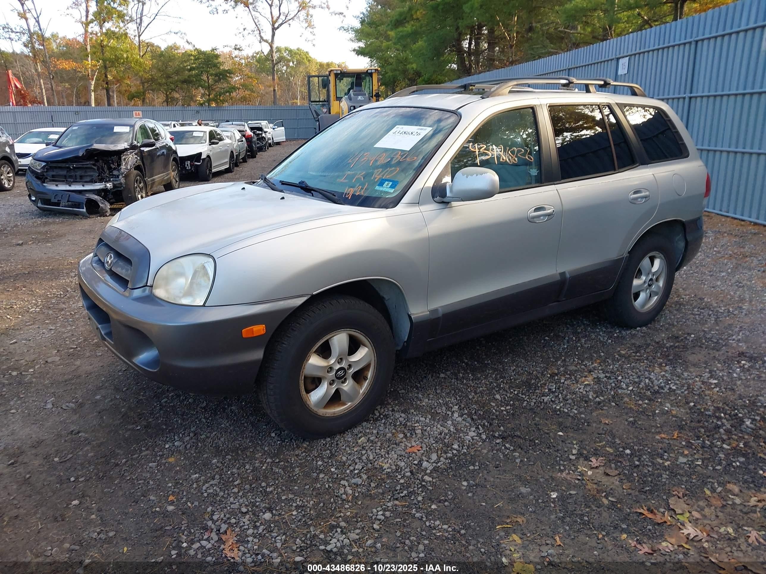 2006 Hyundai Santa Fe Gls Silver vin: KM8SC73D96U105768