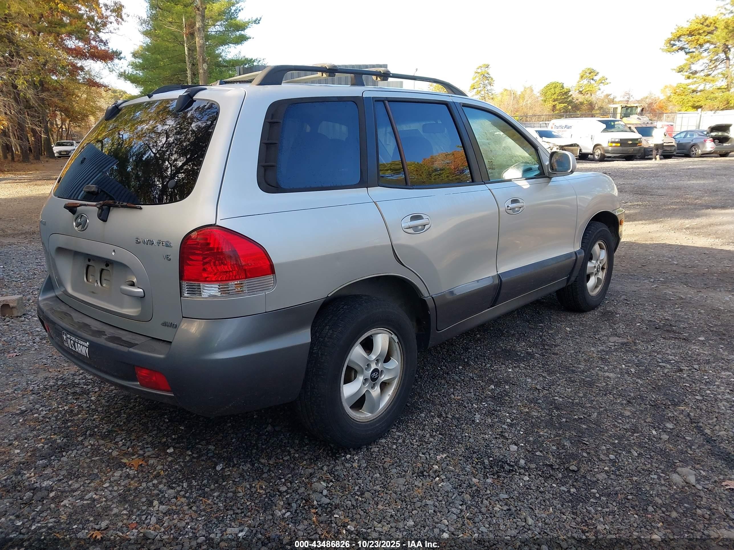 2006 Hyundai Santa Fe Gls Silver vin: KM8SC73D96U105768