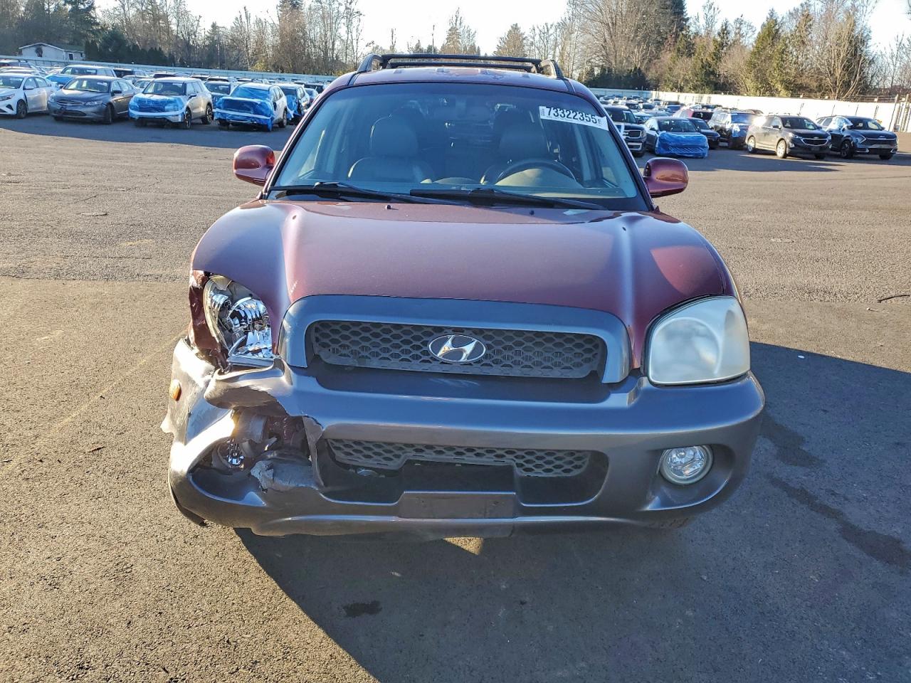 2003 Hyundai Santa Fe Gls Red vin: KM8SC73DX3U443725