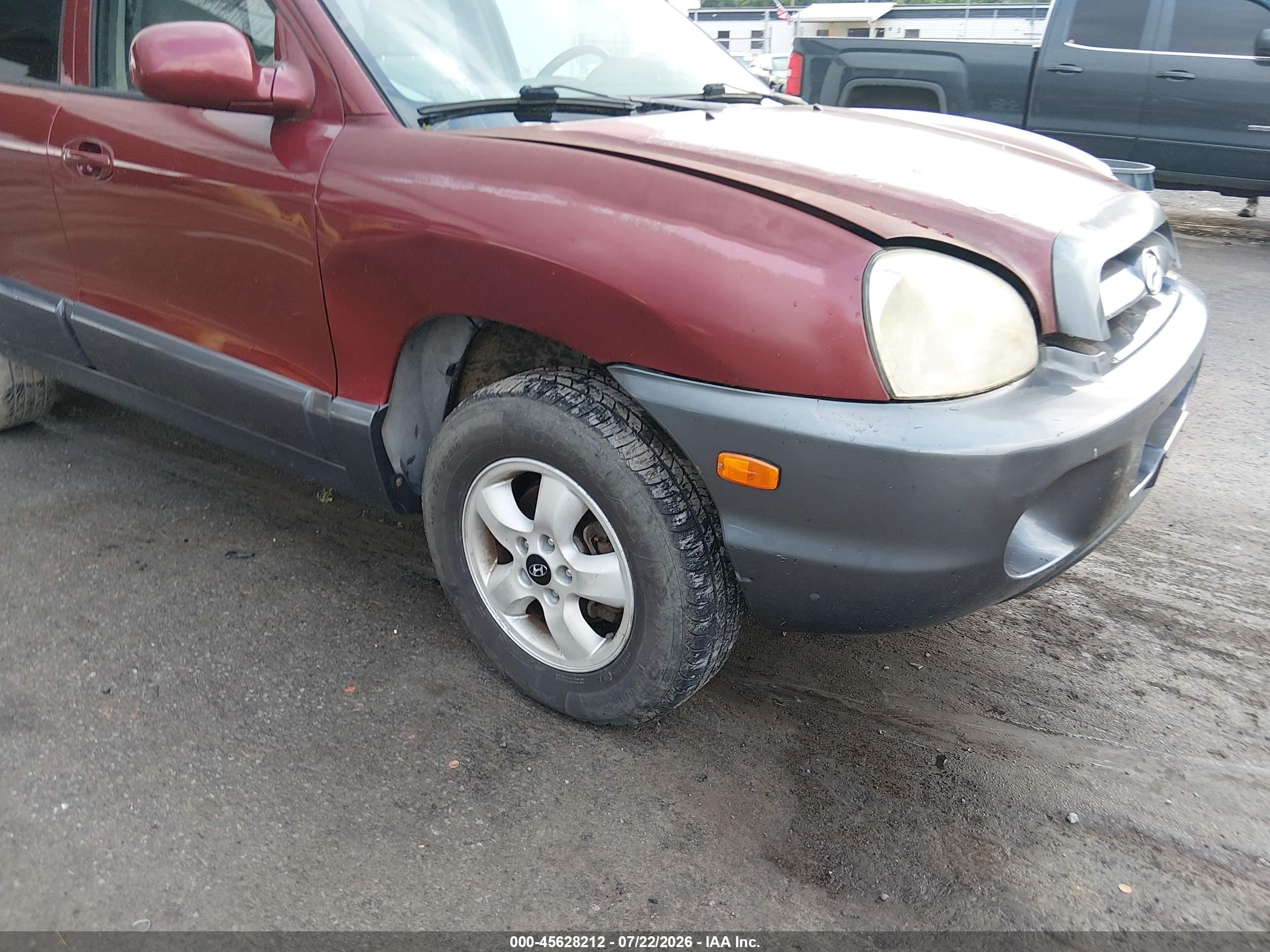 2005 Hyundai Santa Fe Gls Red vin: KM8SC73DX5U980792