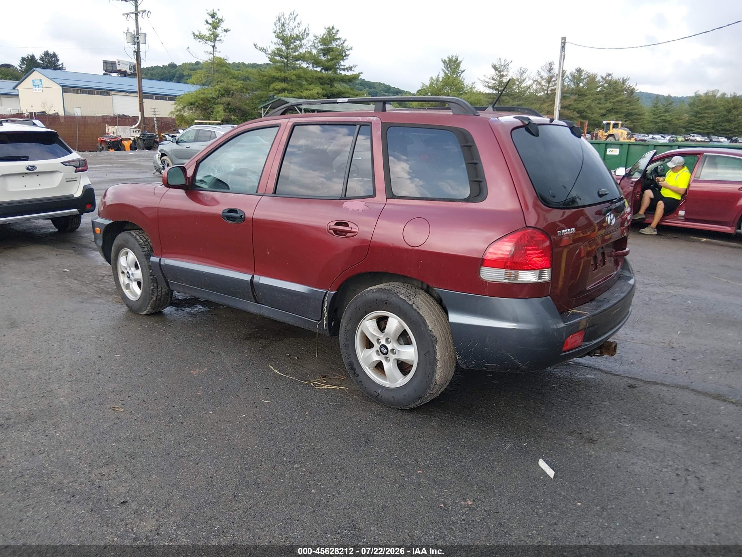 2005 Hyundai Santa Fe Gls Red vin: KM8SC73DX5U980792