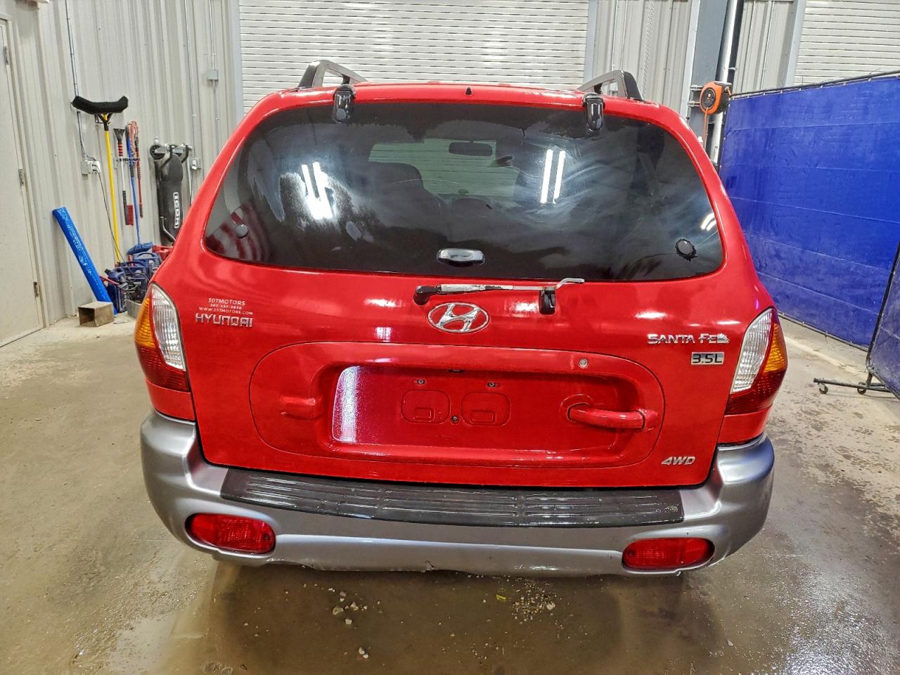 2003 Hyundai Santa Fe Gls Red vin: KM8SC73E03U522362
