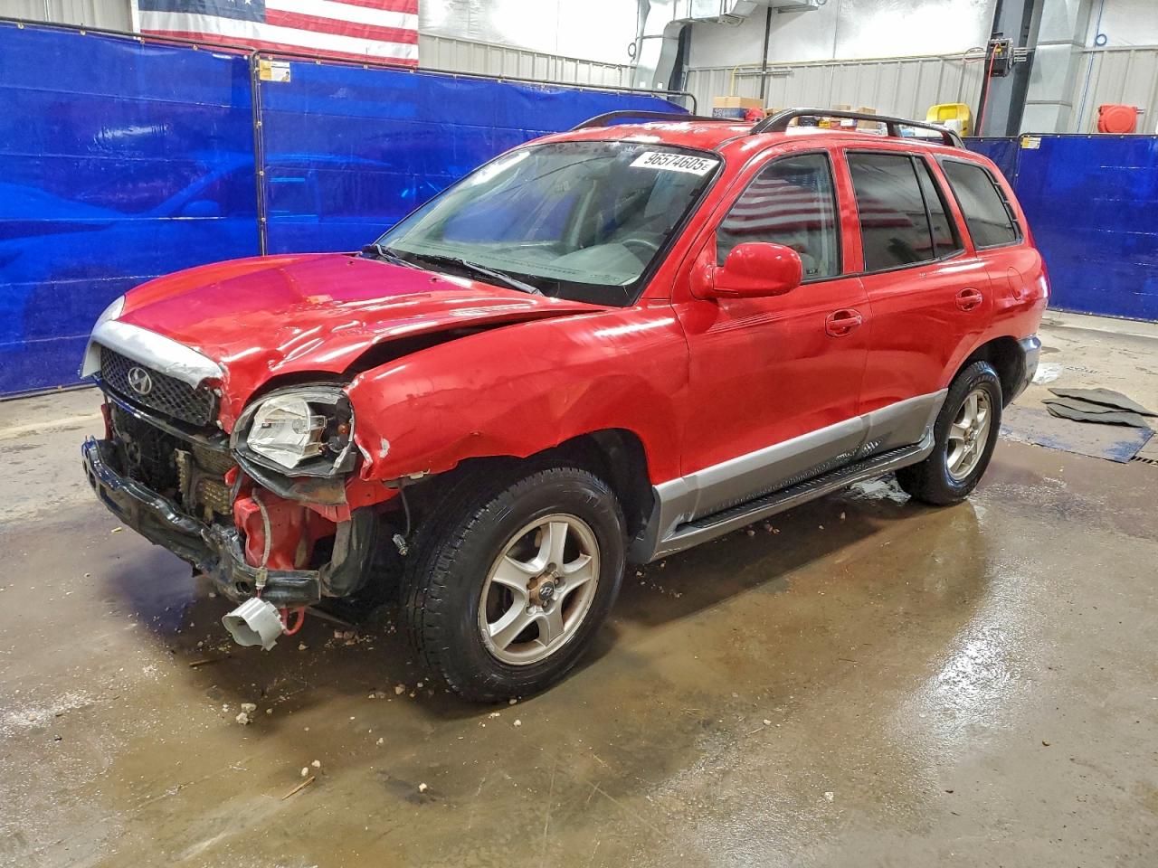 2003 Hyundai Santa Fe Gls Red vin: KM8SC73E03U522362