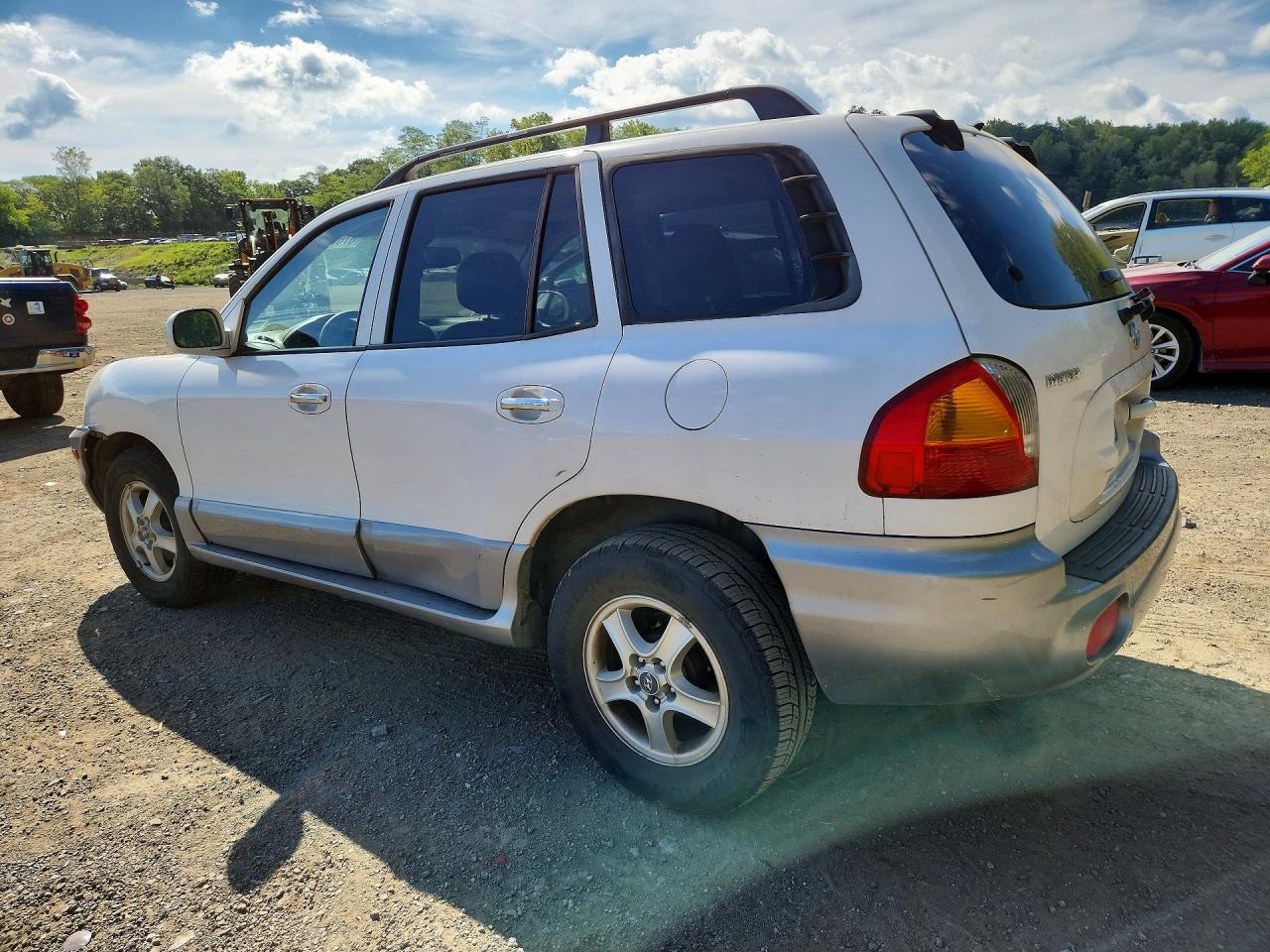 2004 Hyundai Santa Fe Gls White vin: KM8SC73E04U590291