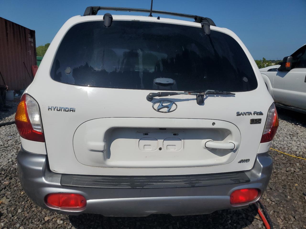 2004 Hyundai Santa Fe Gls White vin: KM8SC73E14U787020