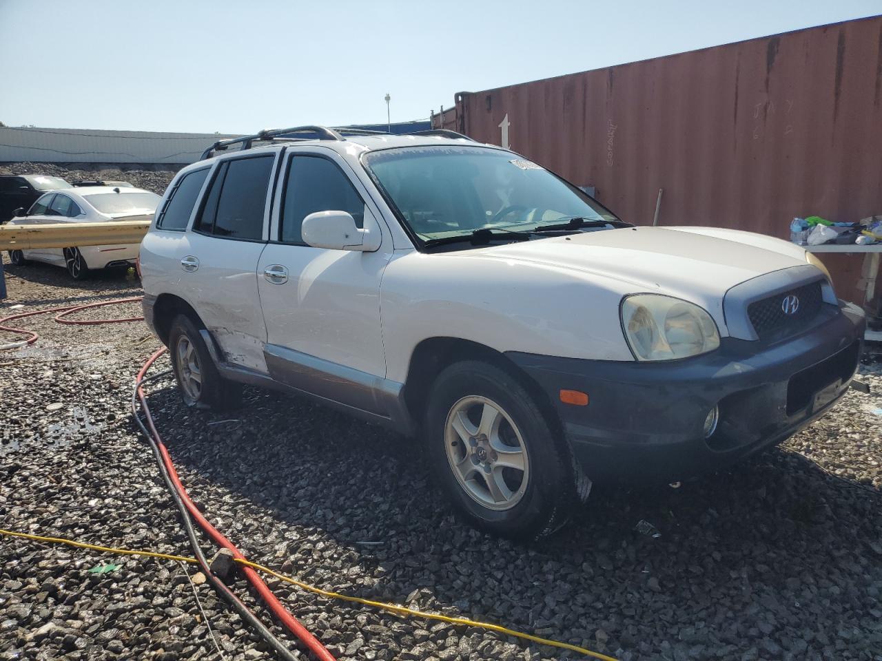 2004 Hyundai Santa Fe Gls White vin: KM8SC73E14U787020