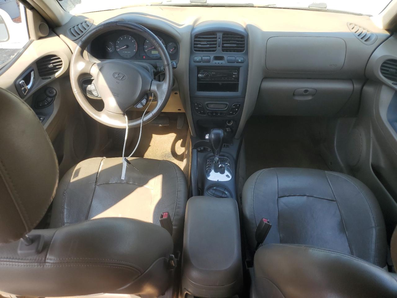 2004 Hyundai Santa Fe Gls White vin: KM8SC73E14U787020