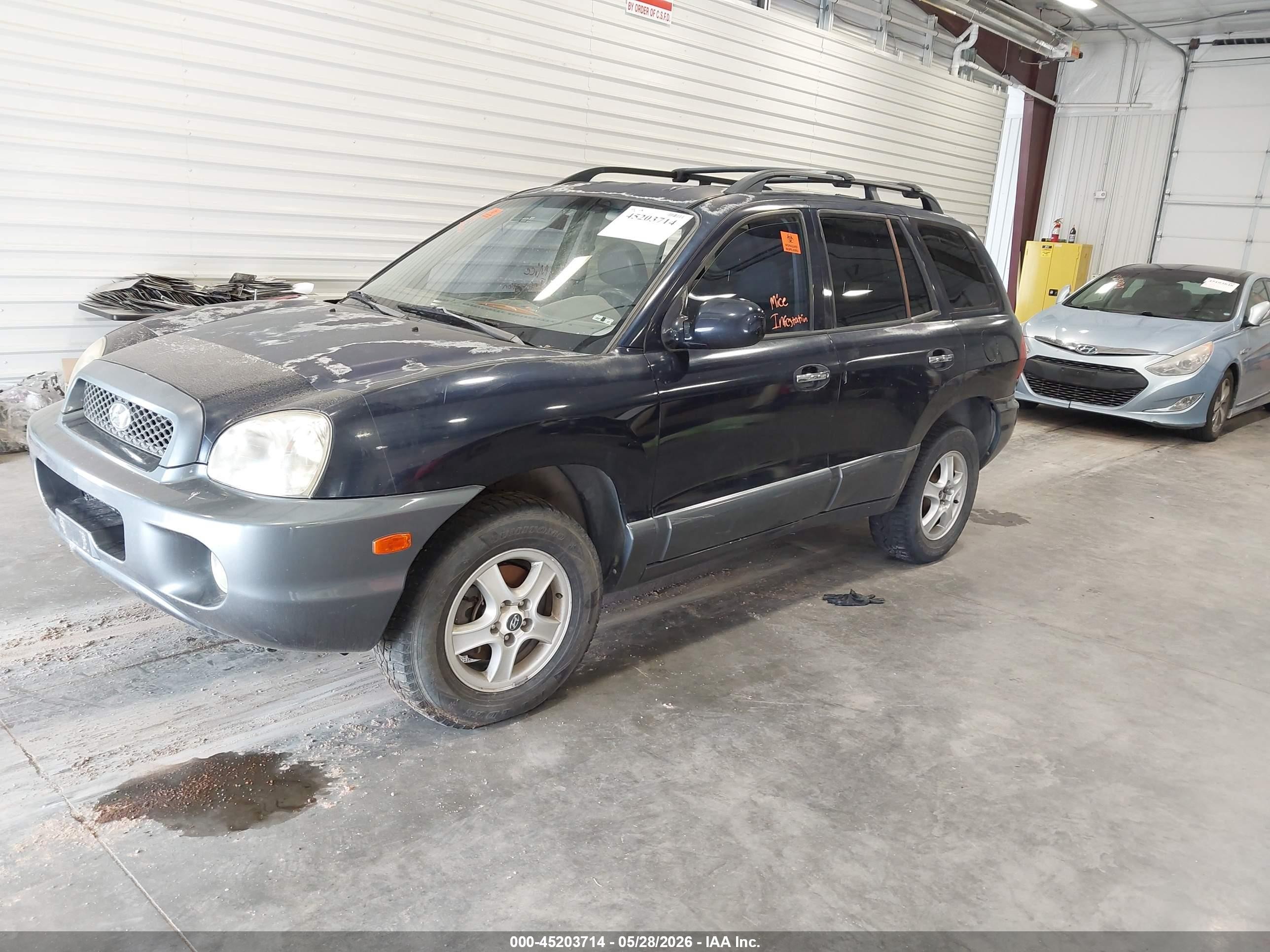 2004 Hyundai Santa Fe Gls/lx Blue vin: KM8SC73E14U836619