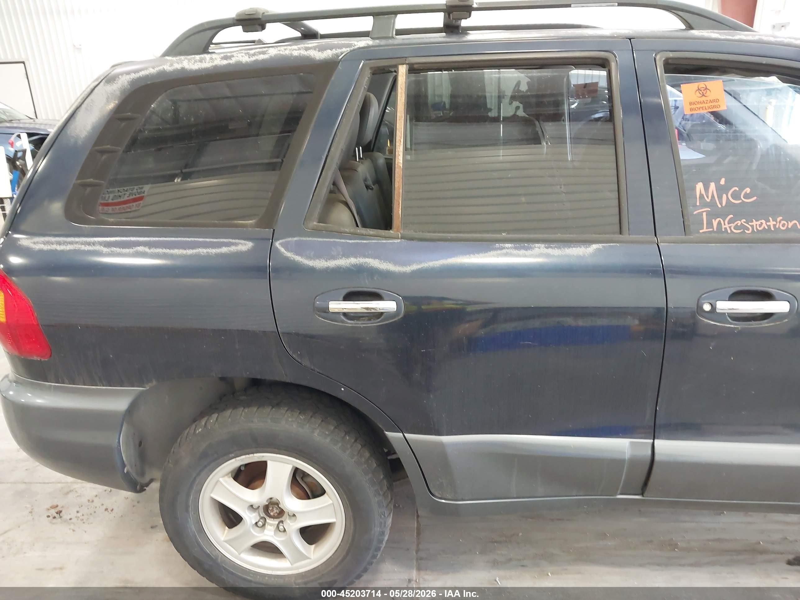 2004 Hyundai Santa Fe Gls/lx Blue vin: KM8SC73E14U836619