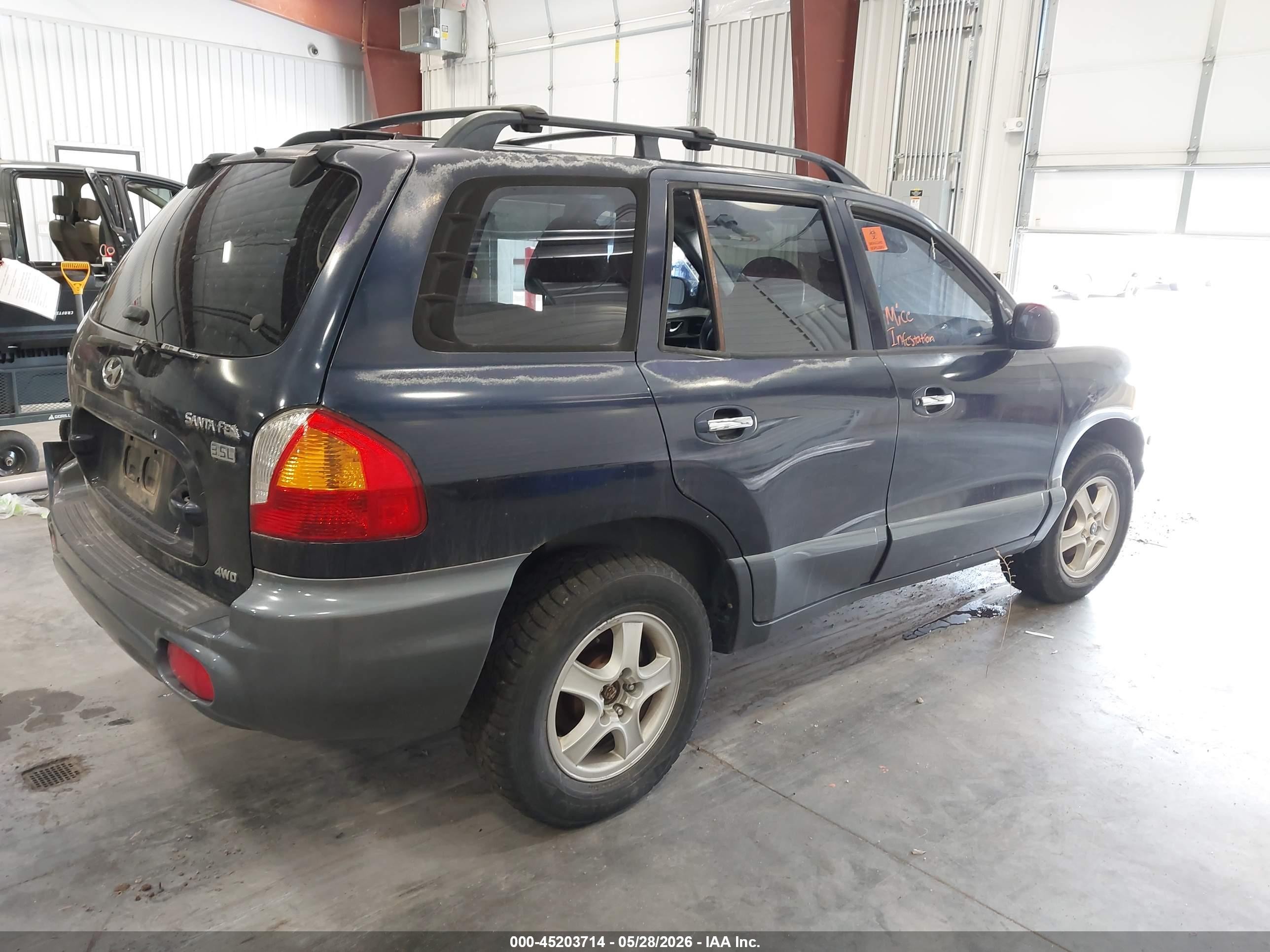 2004 Hyundai Santa Fe Gls/lx Blue vin: KM8SC73E14U836619