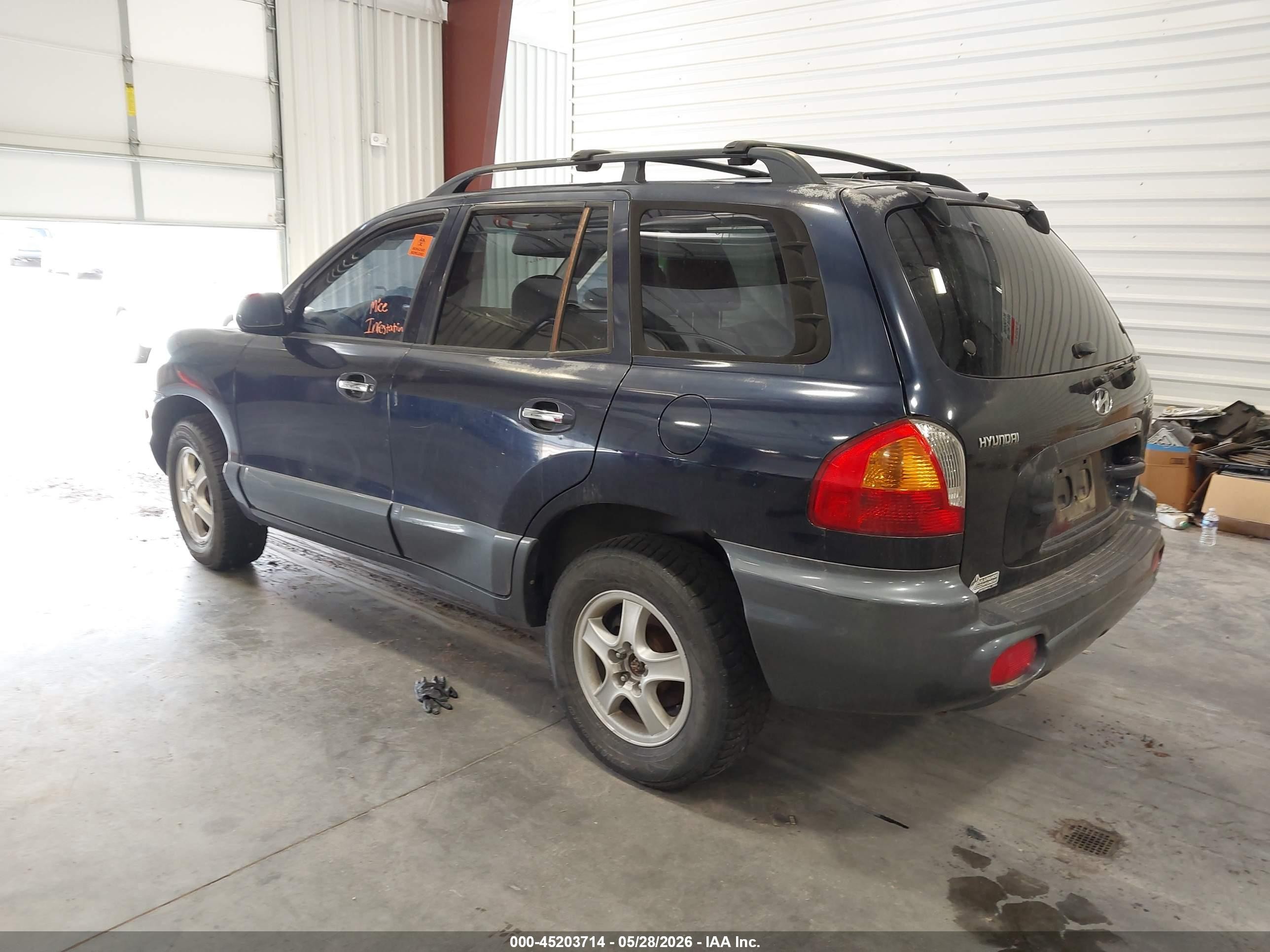2004 Hyundai Santa Fe Gls/lx Blue vin: KM8SC73E14U836619