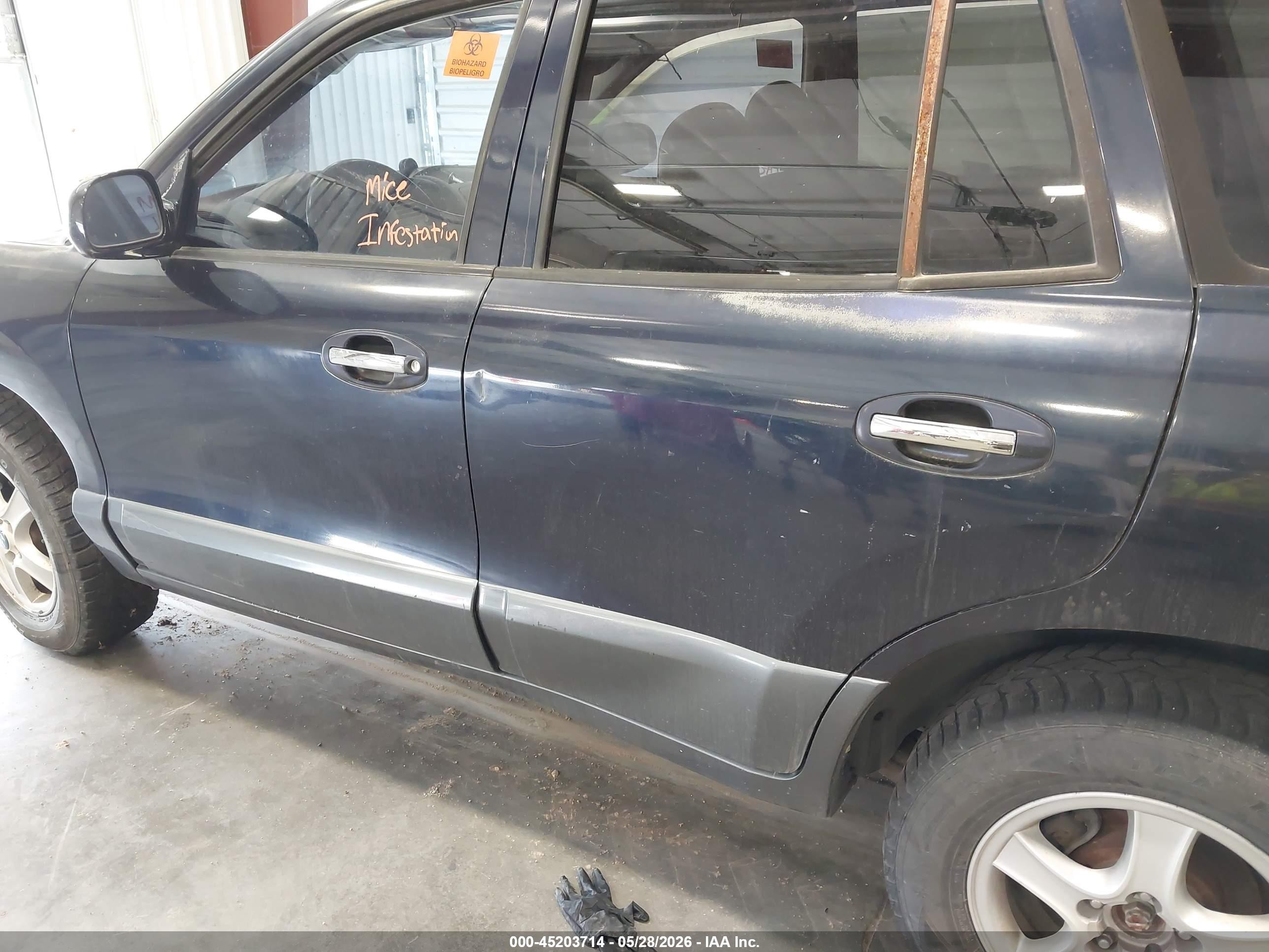 2004 Hyundai Santa Fe Gls/lx Blue vin: KM8SC73E14U836619