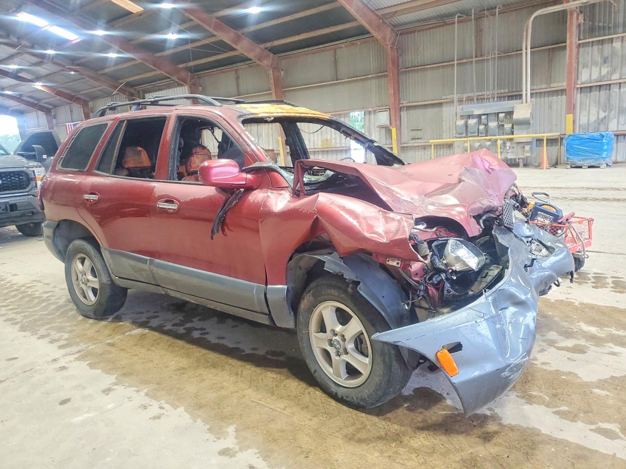 2004 Hyundai Santa Fe Gls Maroon vin: KM8SC73E24U813091