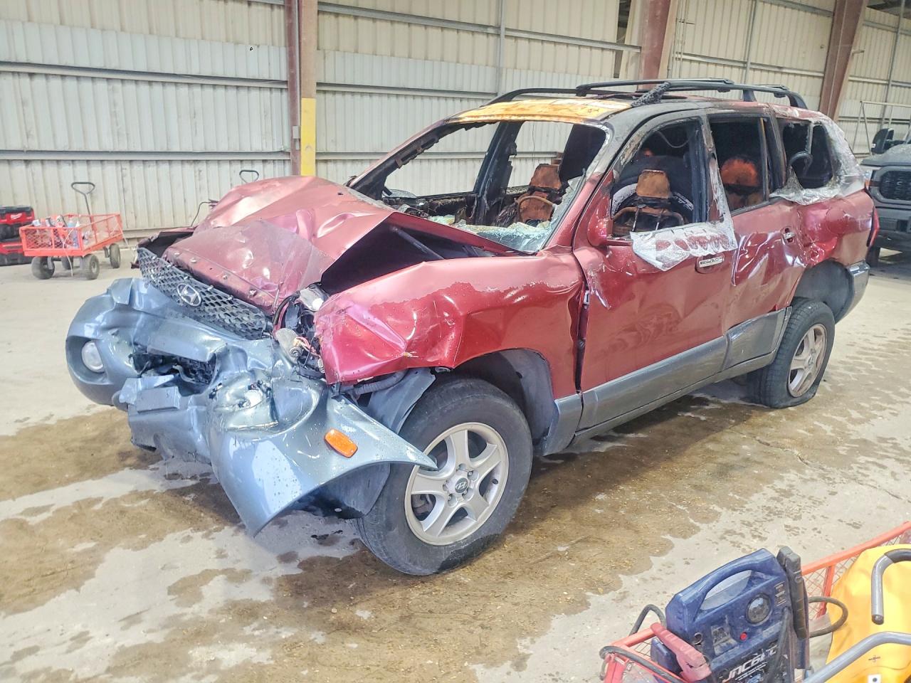2004 Hyundai Santa Fe Gls Maroon vin: KM8SC73E24U813091