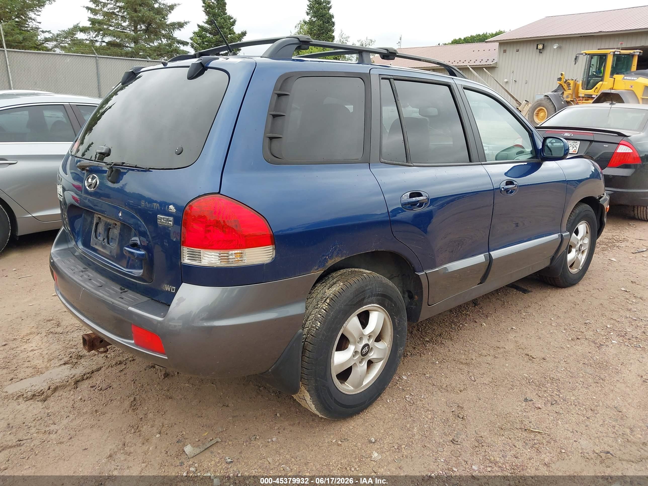 2006 Hyundai Santa Fe Gls/limited Blue vin: KM8SC73E26U095271