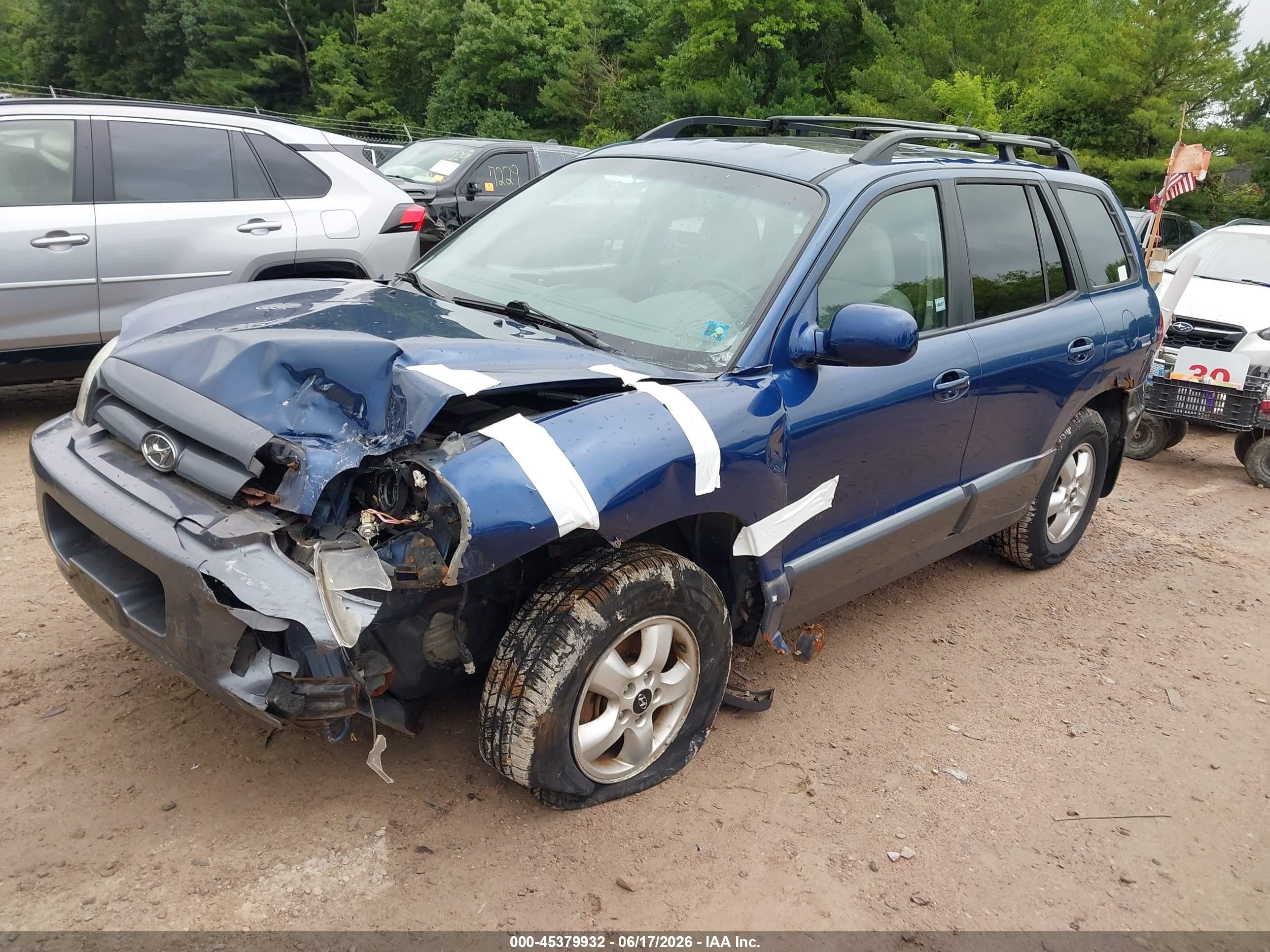 2006 Hyundai Santa Fe Gls/limited Blue vin: KM8SC73E26U095271