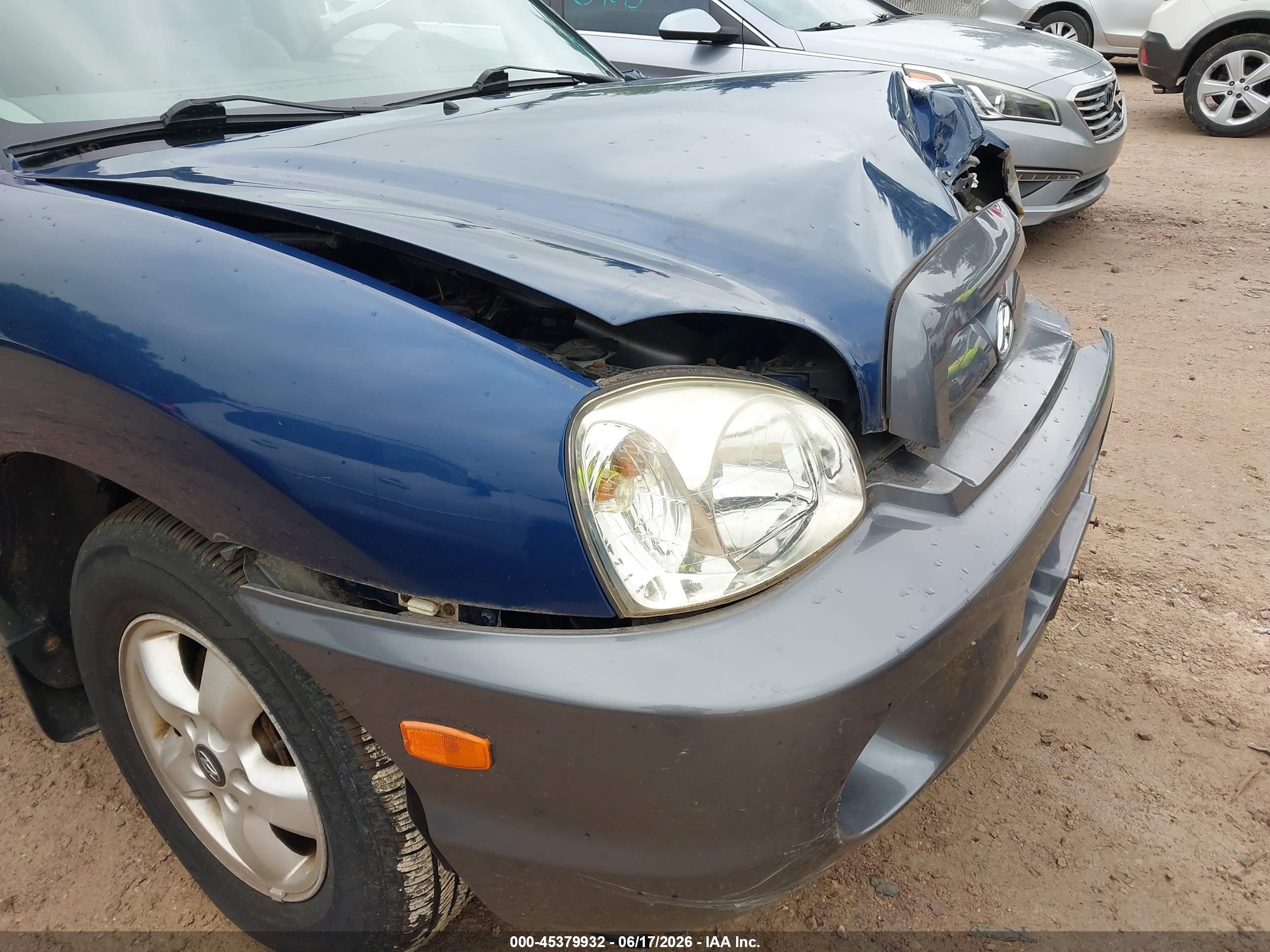2006 Hyundai Santa Fe Gls/limited Blue vin: KM8SC73E26U095271