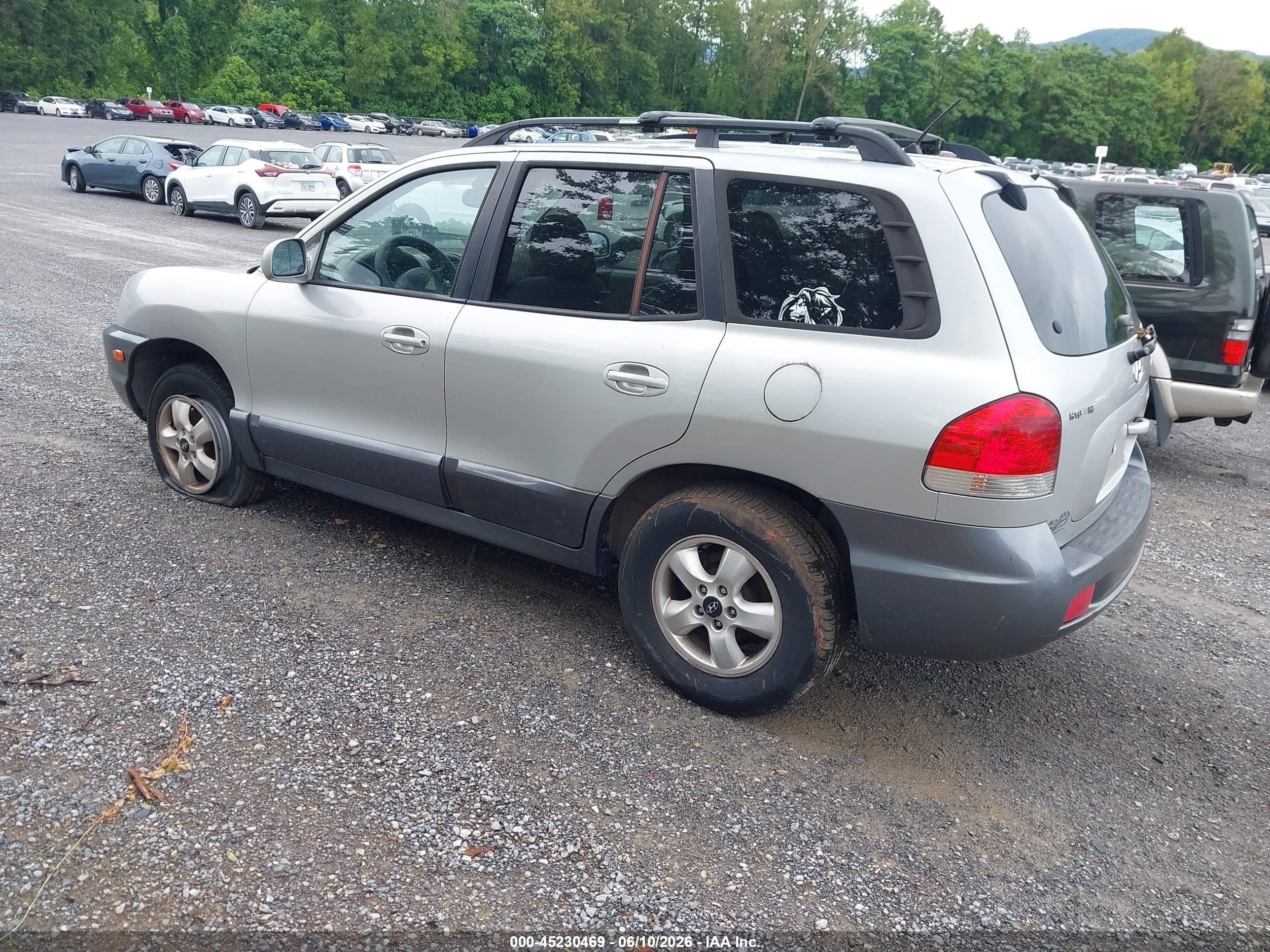 2006 Hyundai Santa Fe Gls/limited Silver vin: KM8SC73E26U095576
