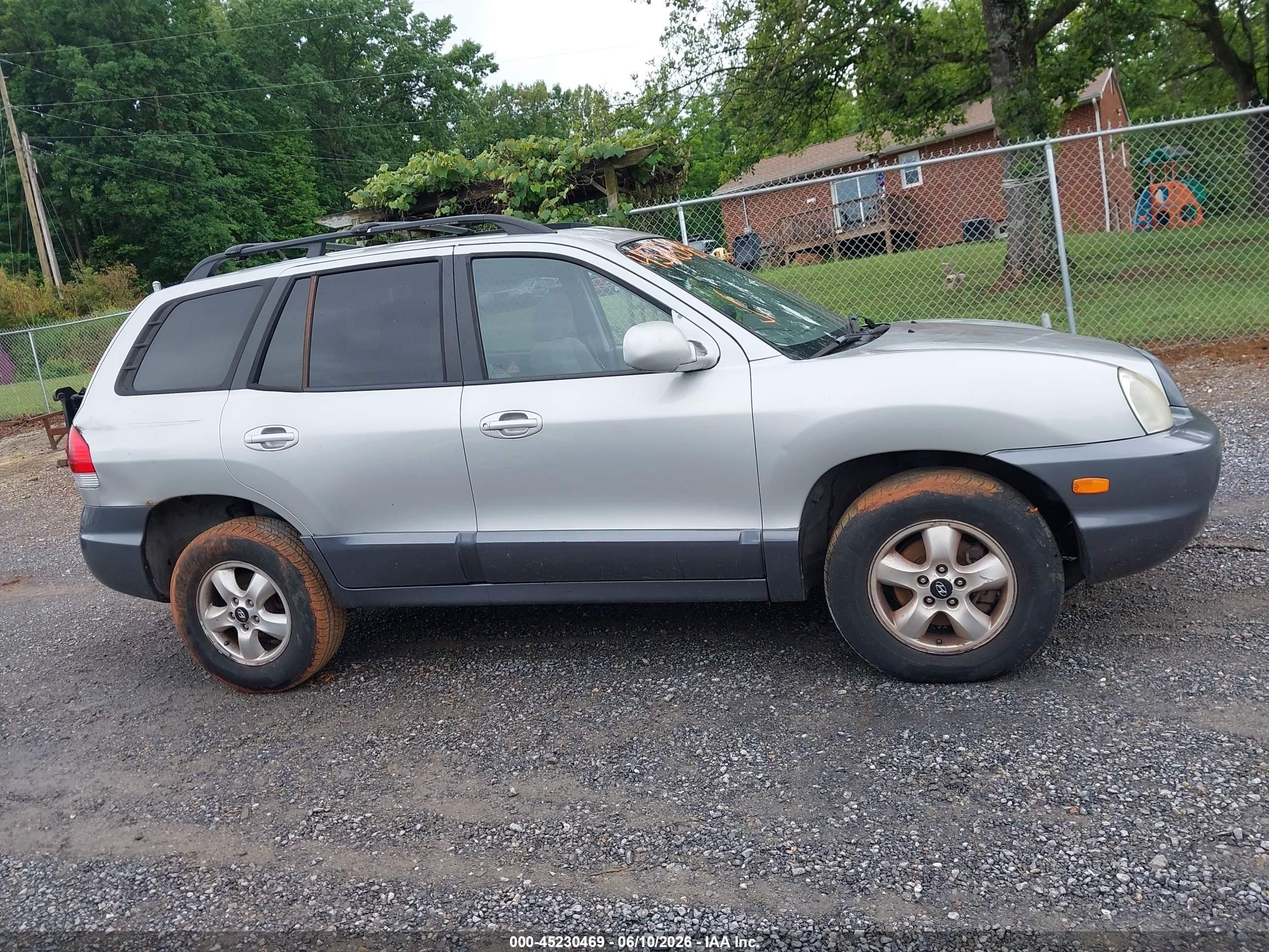 2006 Hyundai Santa Fe Gls/limited Silver vin: KM8SC73E26U095576