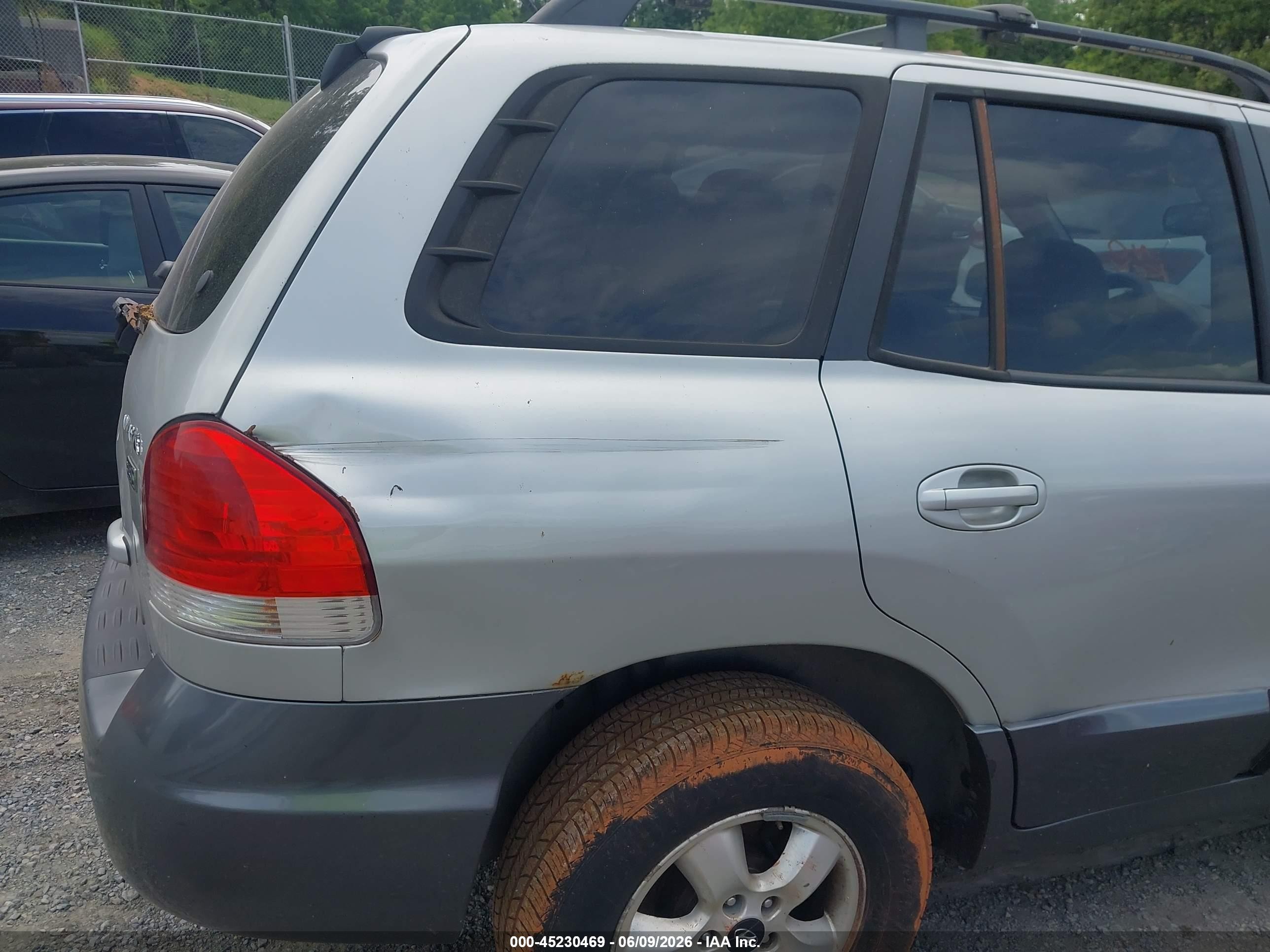 2006 Hyundai Santa Fe Gls/limited Silver vin: KM8SC73E26U095576