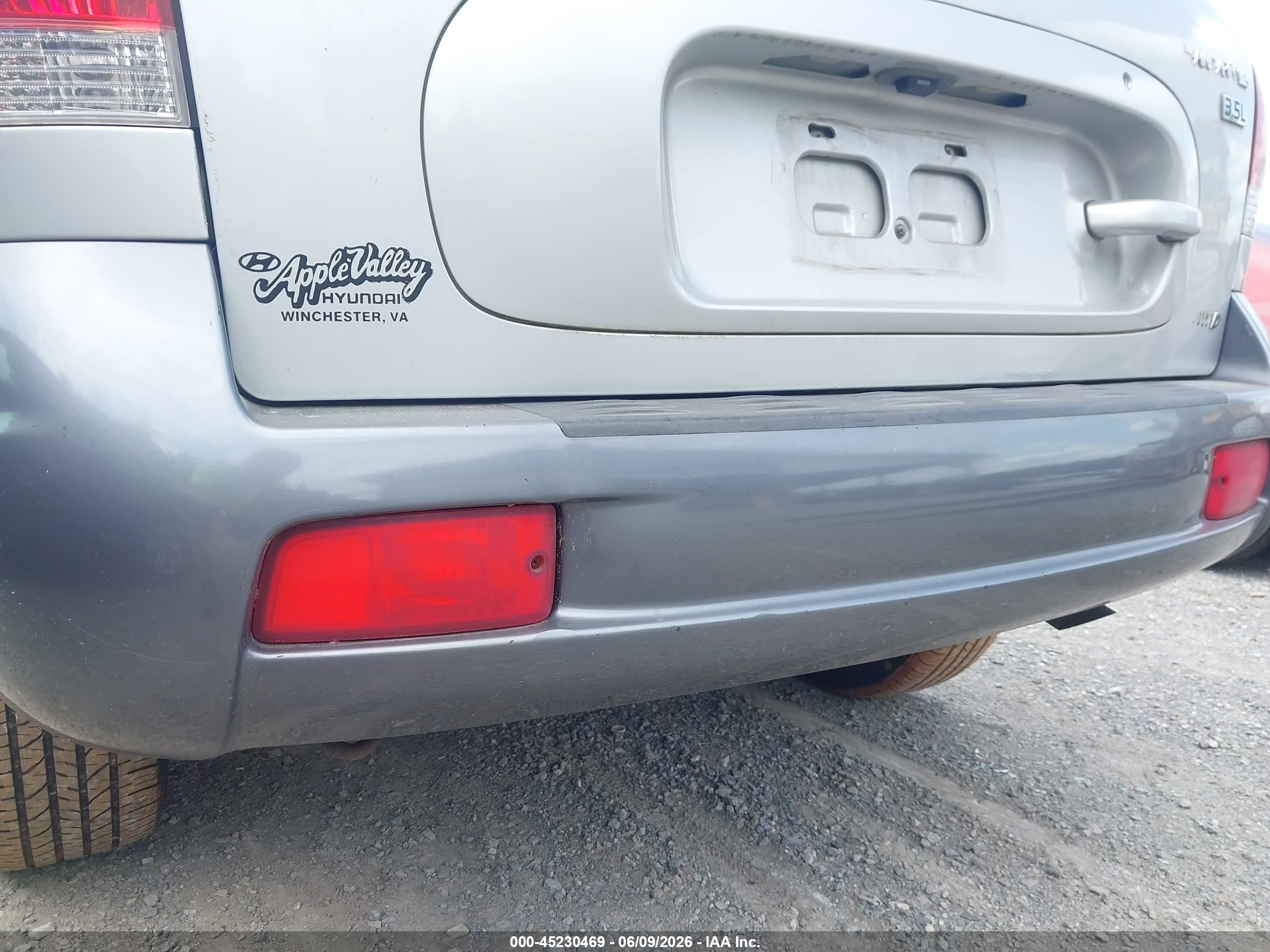 2006 Hyundai Santa Fe Gls/limited Silver vin: KM8SC73E26U095576