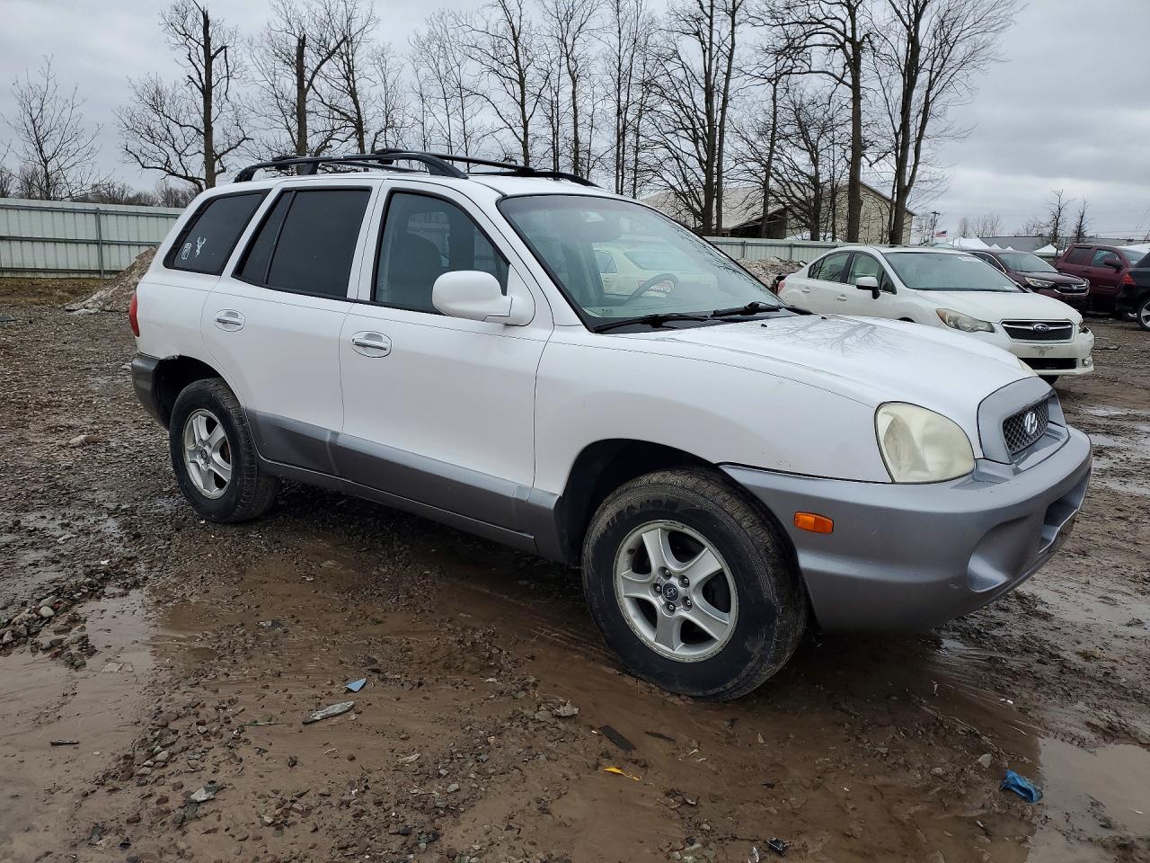 2004 Hyundai Santa Fe Gls White vin: KM8SC73E34U579768