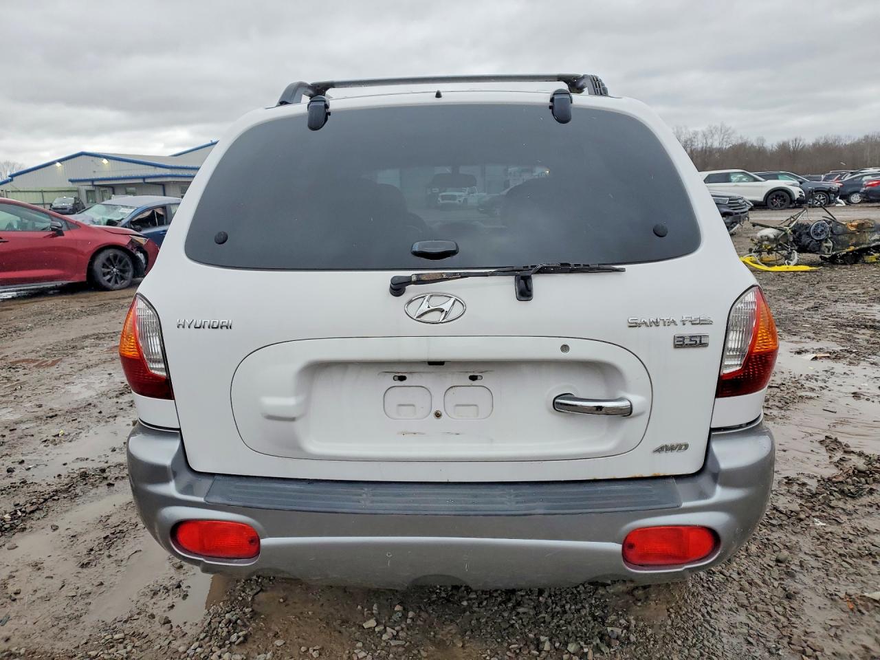 2004 Hyundai Santa Fe Gls White vin: KM8SC73E34U579768