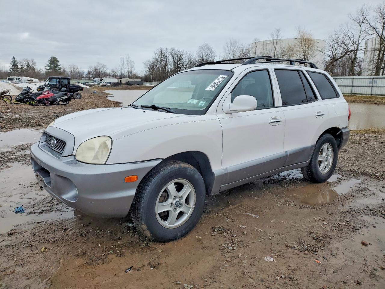 2004 Hyundai Santa Fe Gls White vin: KM8SC73E34U579768
