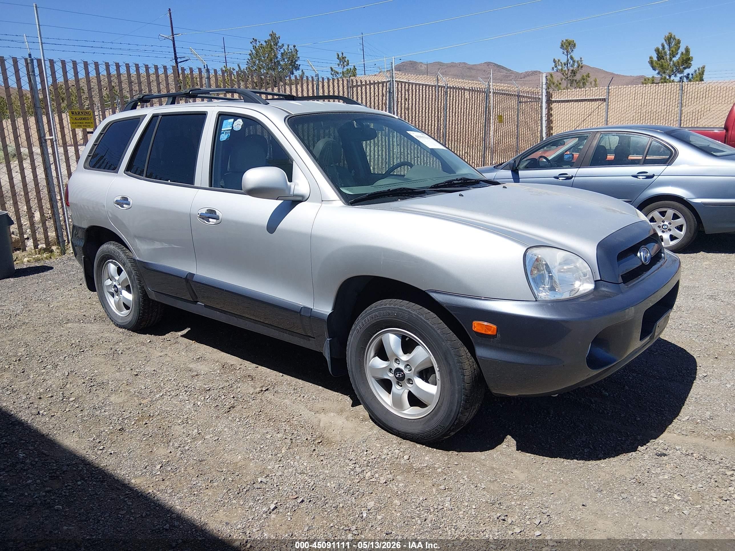 2005 Hyundai Santa Fe Gls/lx Silver vin: KM8SC73E35U956889