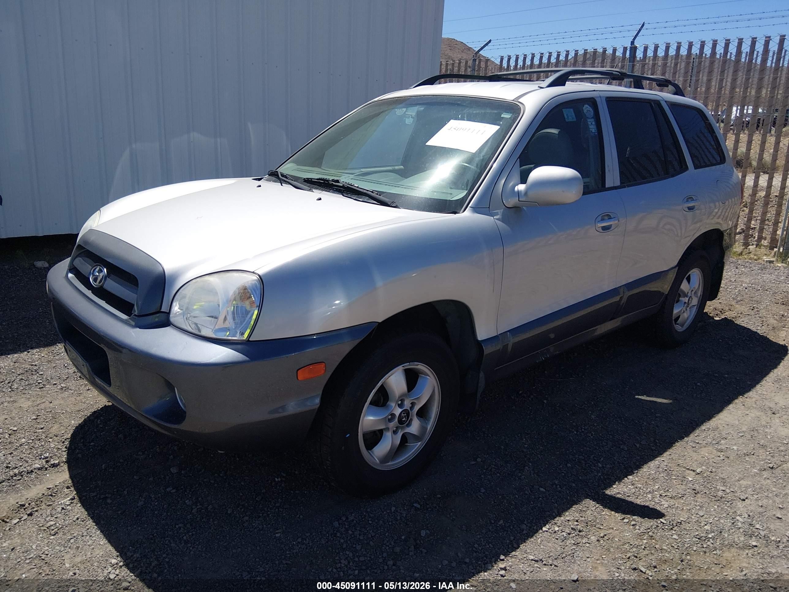 2005 Hyundai Santa Fe Gls/lx Silver vin: KM8SC73E35U956889