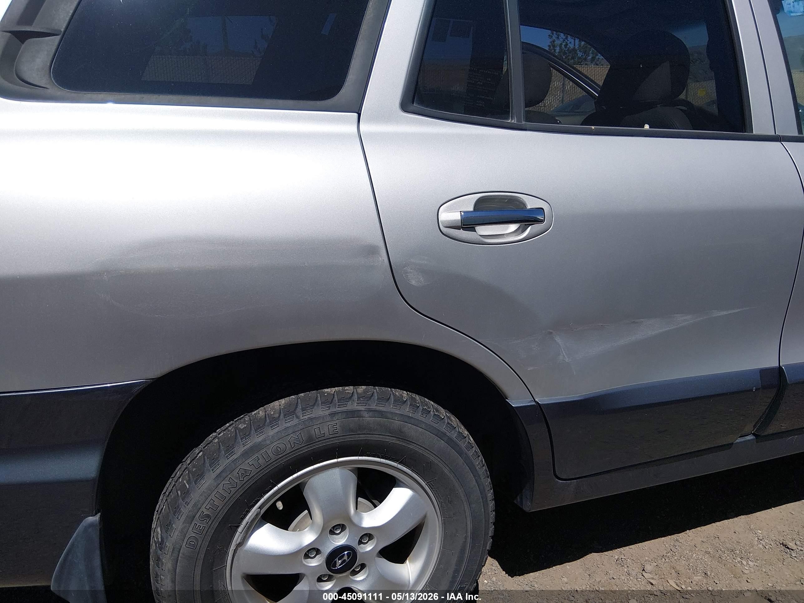2005 Hyundai Santa Fe Gls/lx Silver vin: KM8SC73E35U956889