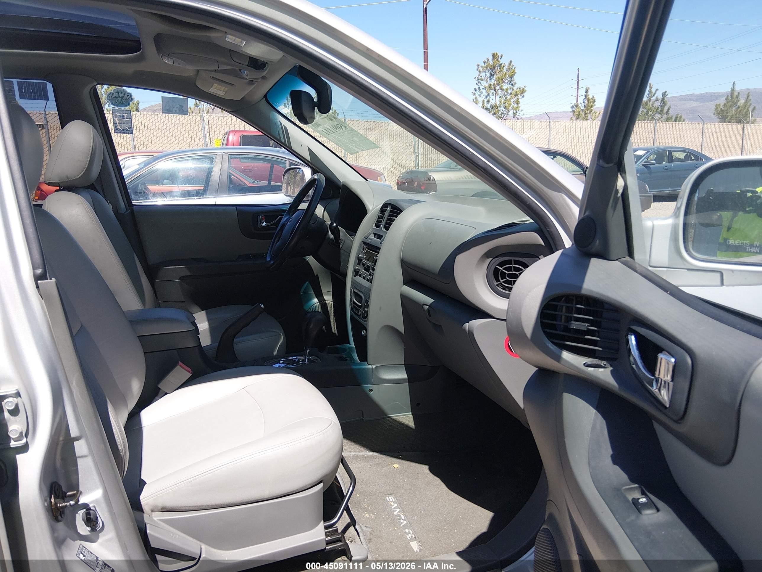 2005 Hyundai Santa Fe Gls/lx Silver vin: KM8SC73E35U956889
