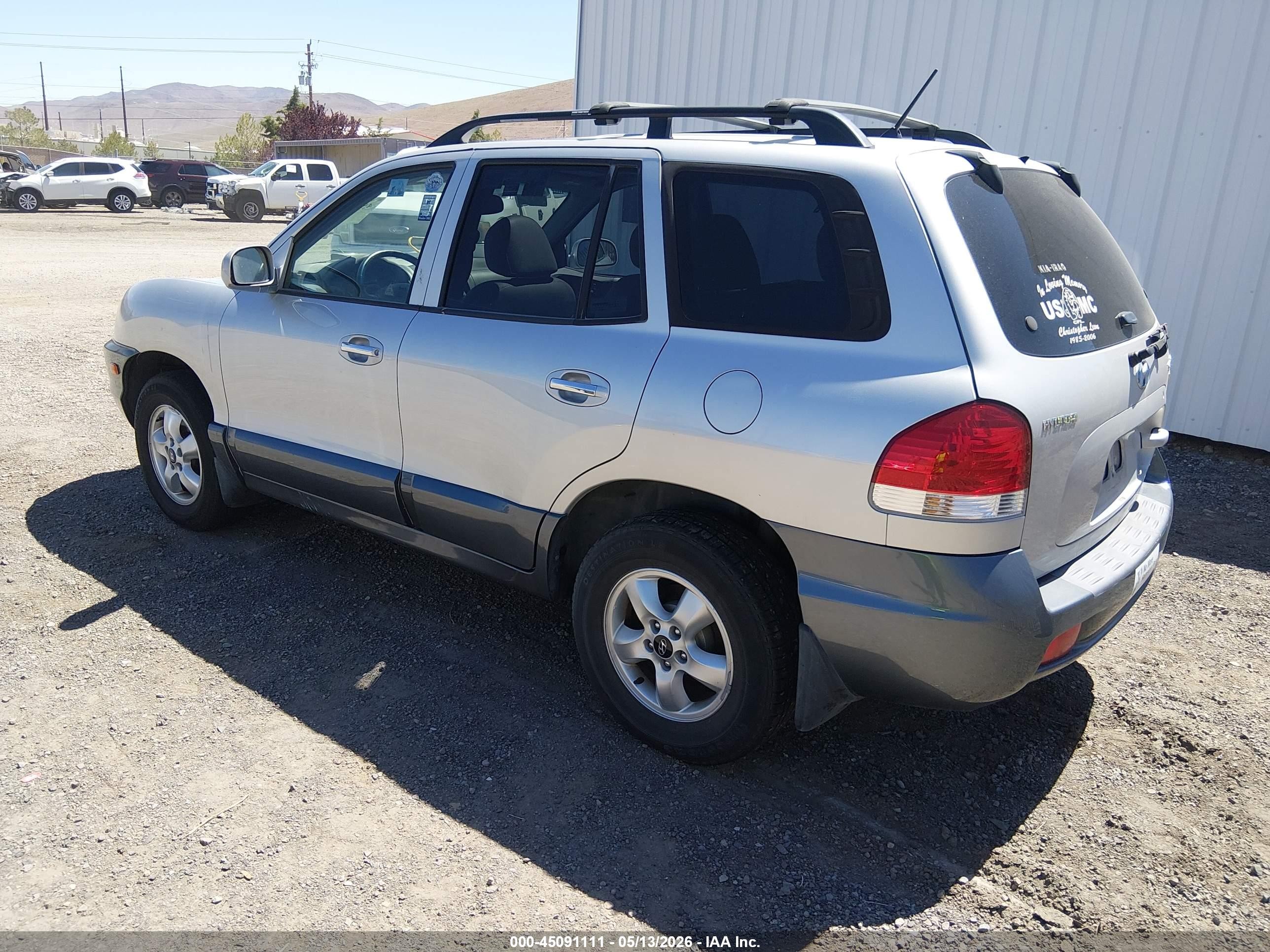 2005 Hyundai Santa Fe Gls/lx Silver vin: KM8SC73E35U956889