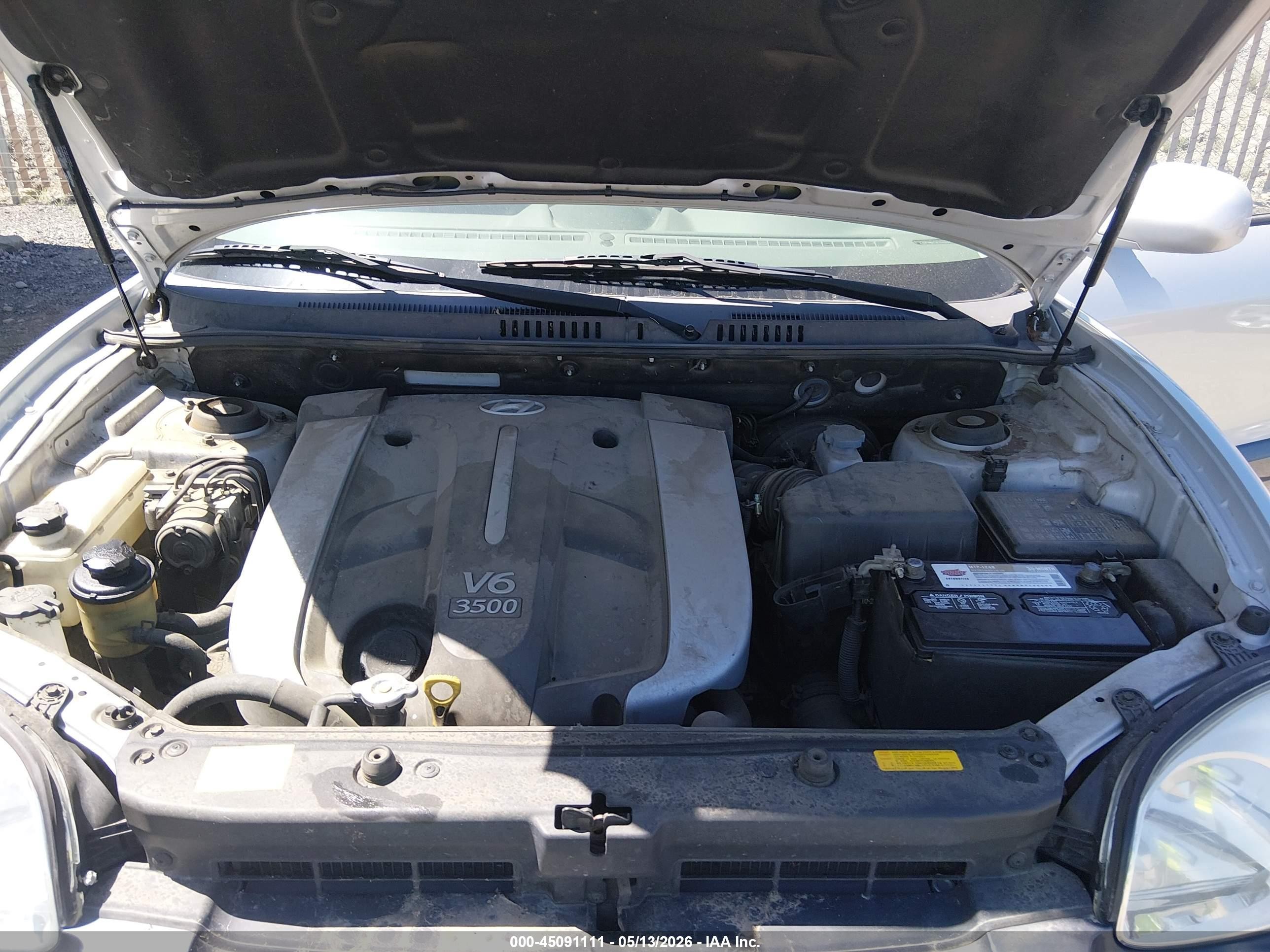 2005 Hyundai Santa Fe Gls/lx Silver vin: KM8SC73E35U956889